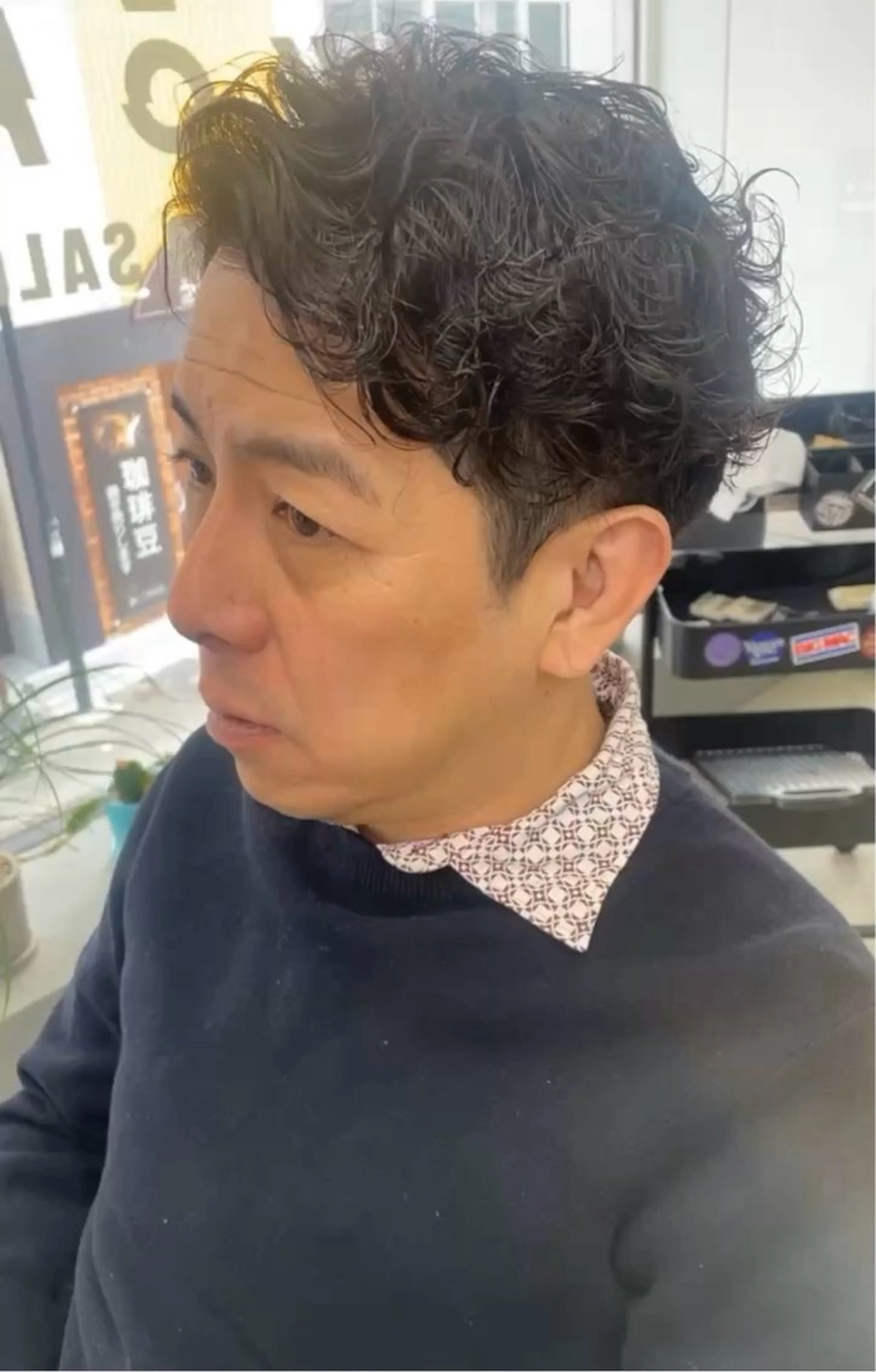 ショート パーマ メンズ カット パーマ メンズ専門サロン wokeのヘアスタイル