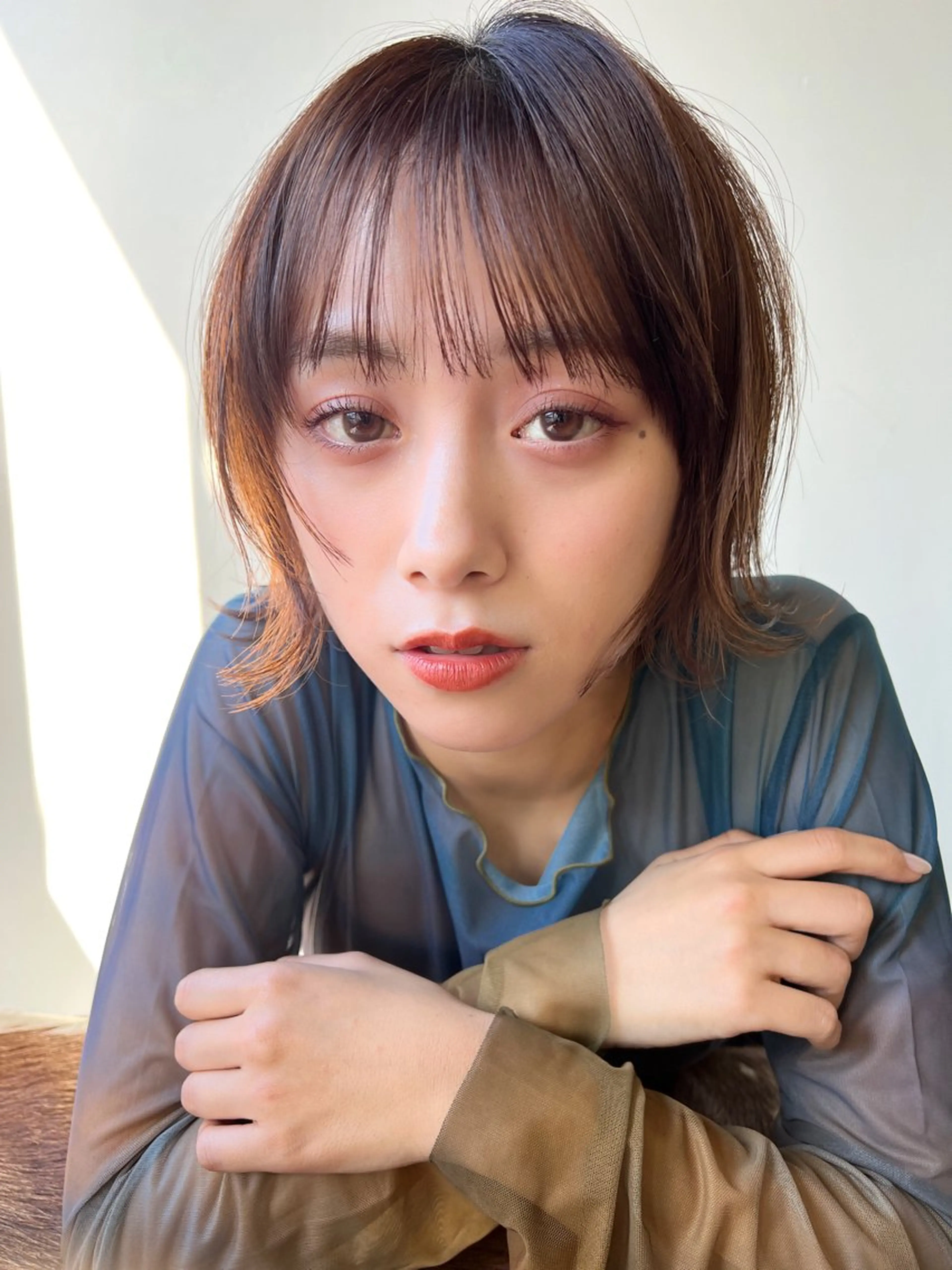 ショート カラー ヘアアレンジ 🤎ケアブリーチ/ カット/酸スト🤎のヘアスタイル