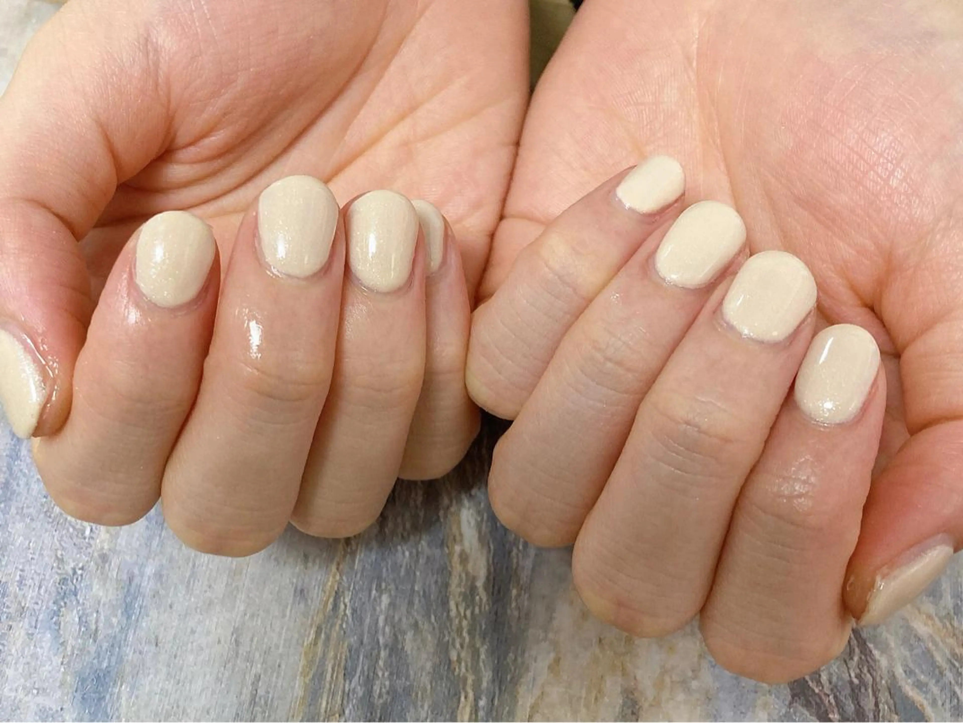 ネイル ラメ(グリッター) オフィスネイル ワンカラーネイル ハンドネイル Mogu nail 二子玉川のネイルデザイン