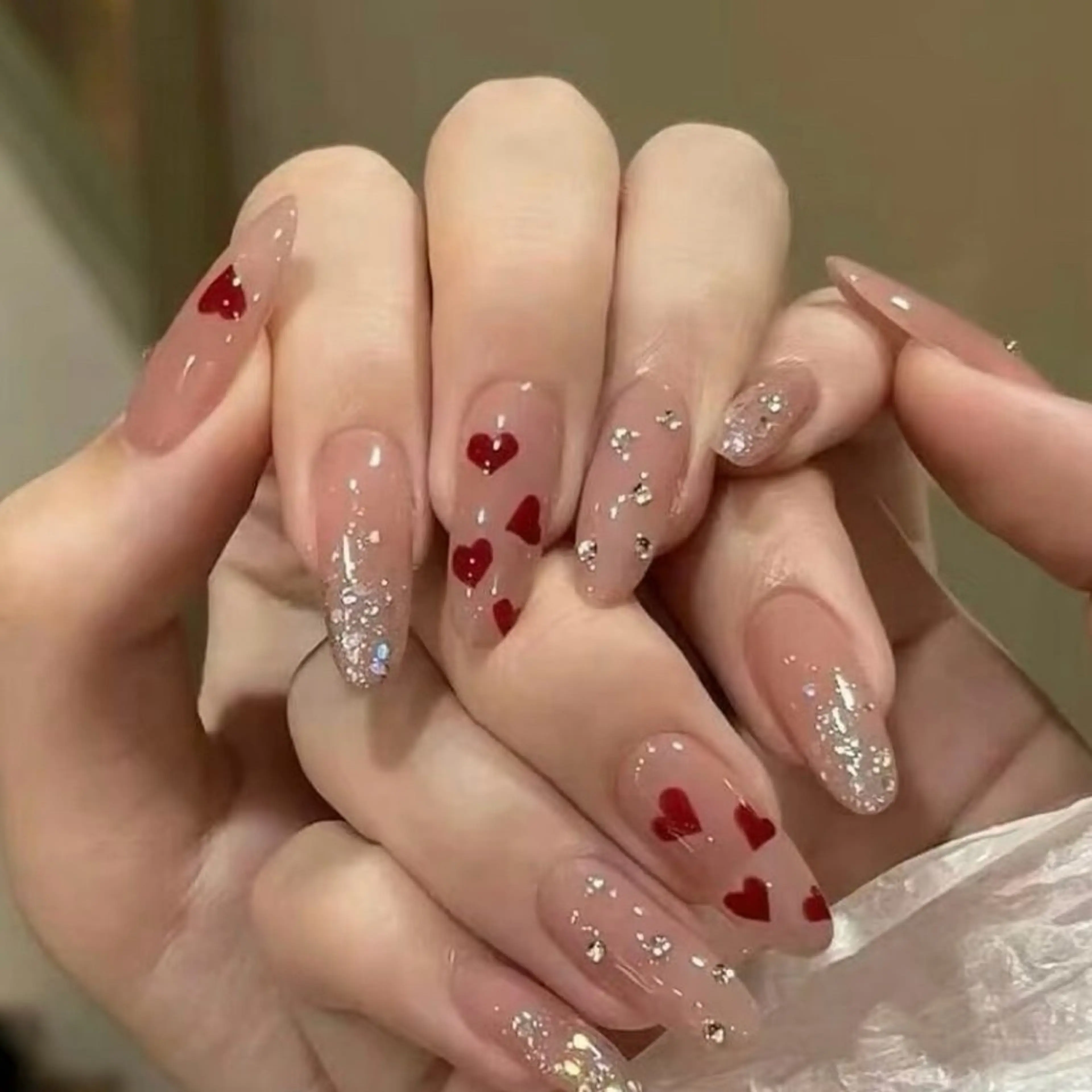 【平日限定】バレンタインネイル定額デザイン¥6800オフ込みの写真