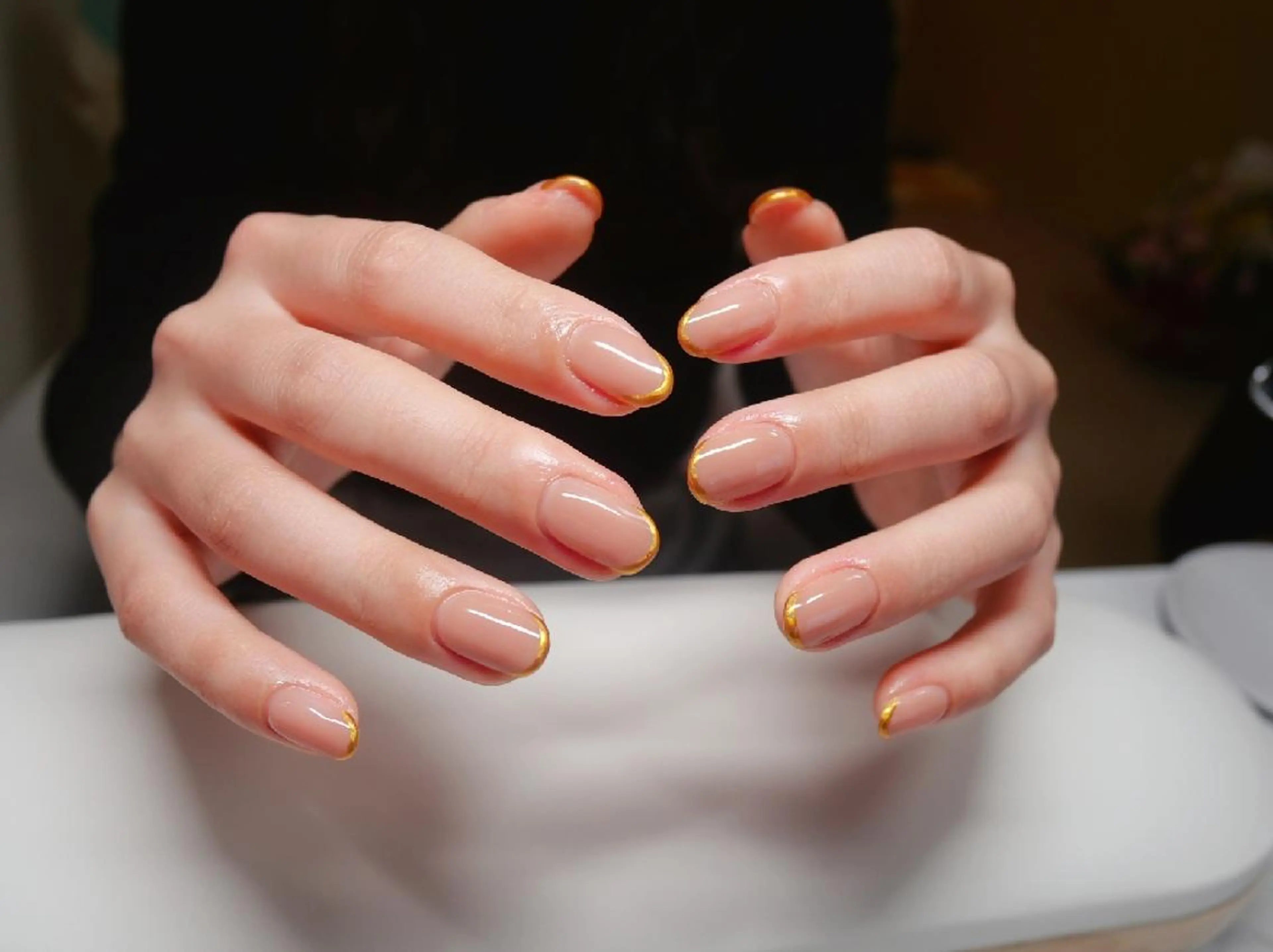 ネイル フレンチネイル ミラーネイル Nailsalon Graciasのネイルデザイン