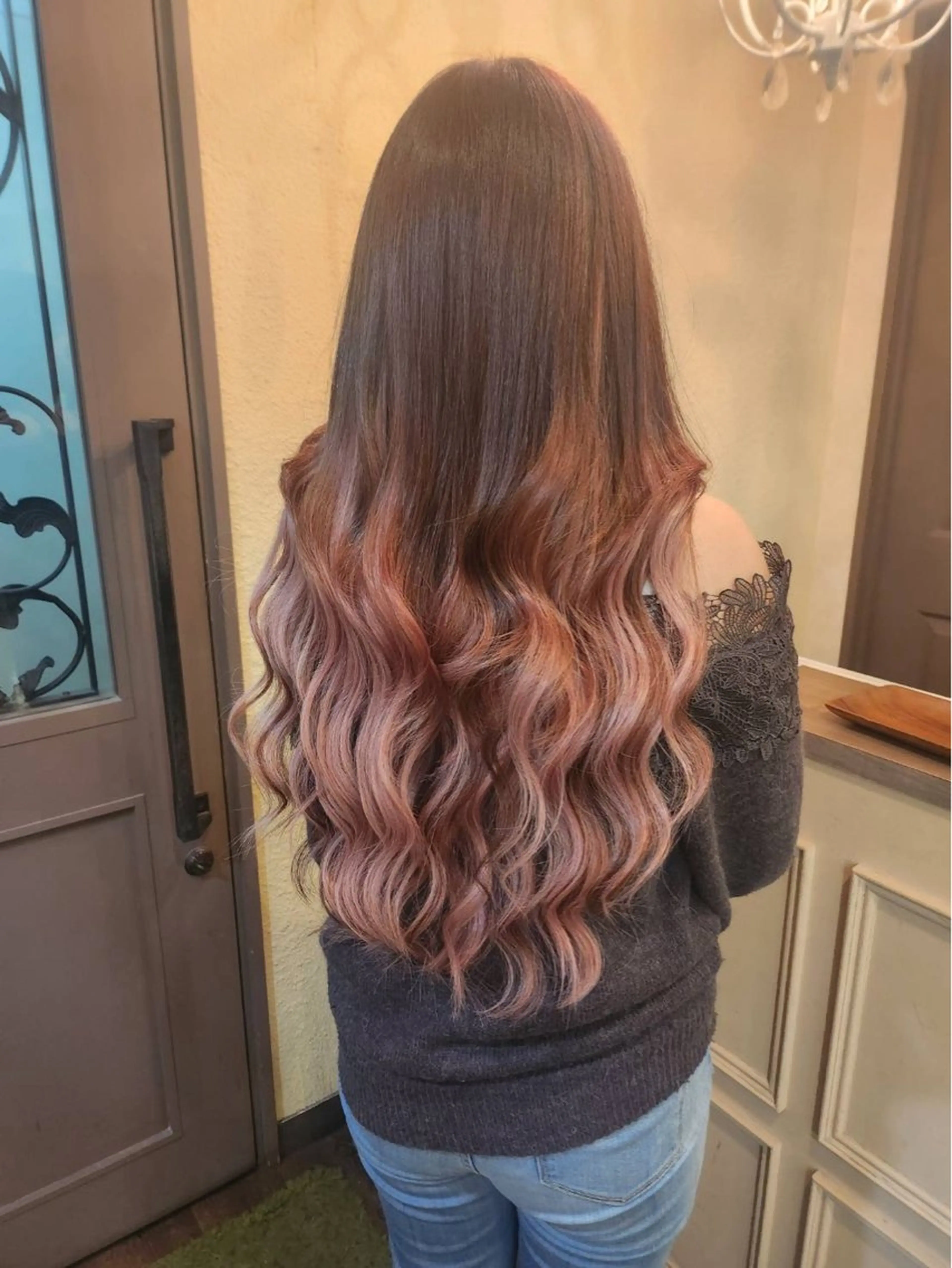 ロング ヘアアレンジ エクステ カット エクステ MagicMush ✴︎シールエクステのヘアスタイル