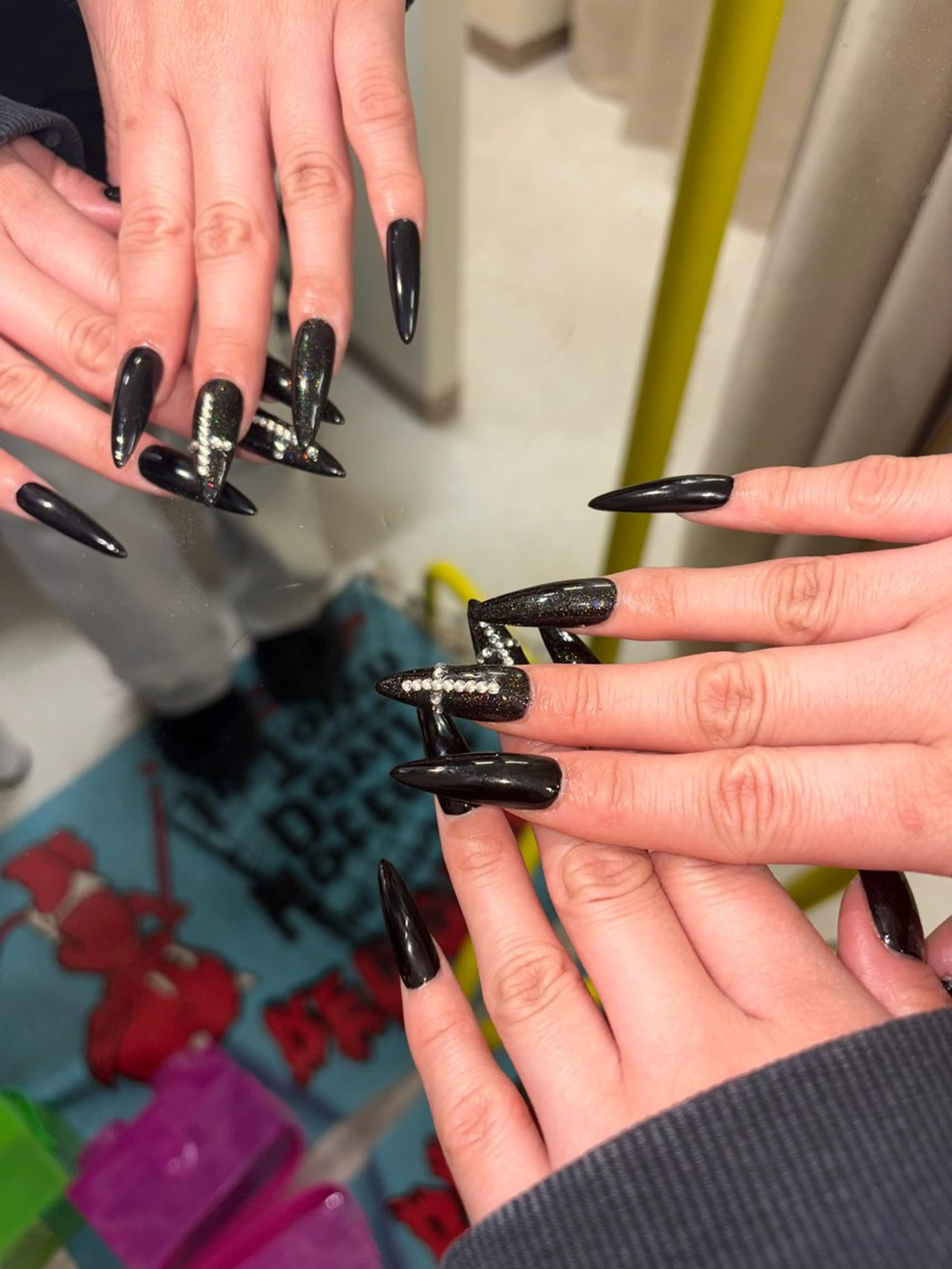 ネイル ロングネイル ハンドネイル 33nail✴️栄 スミレ❇️Gel-xのネイルデザイン