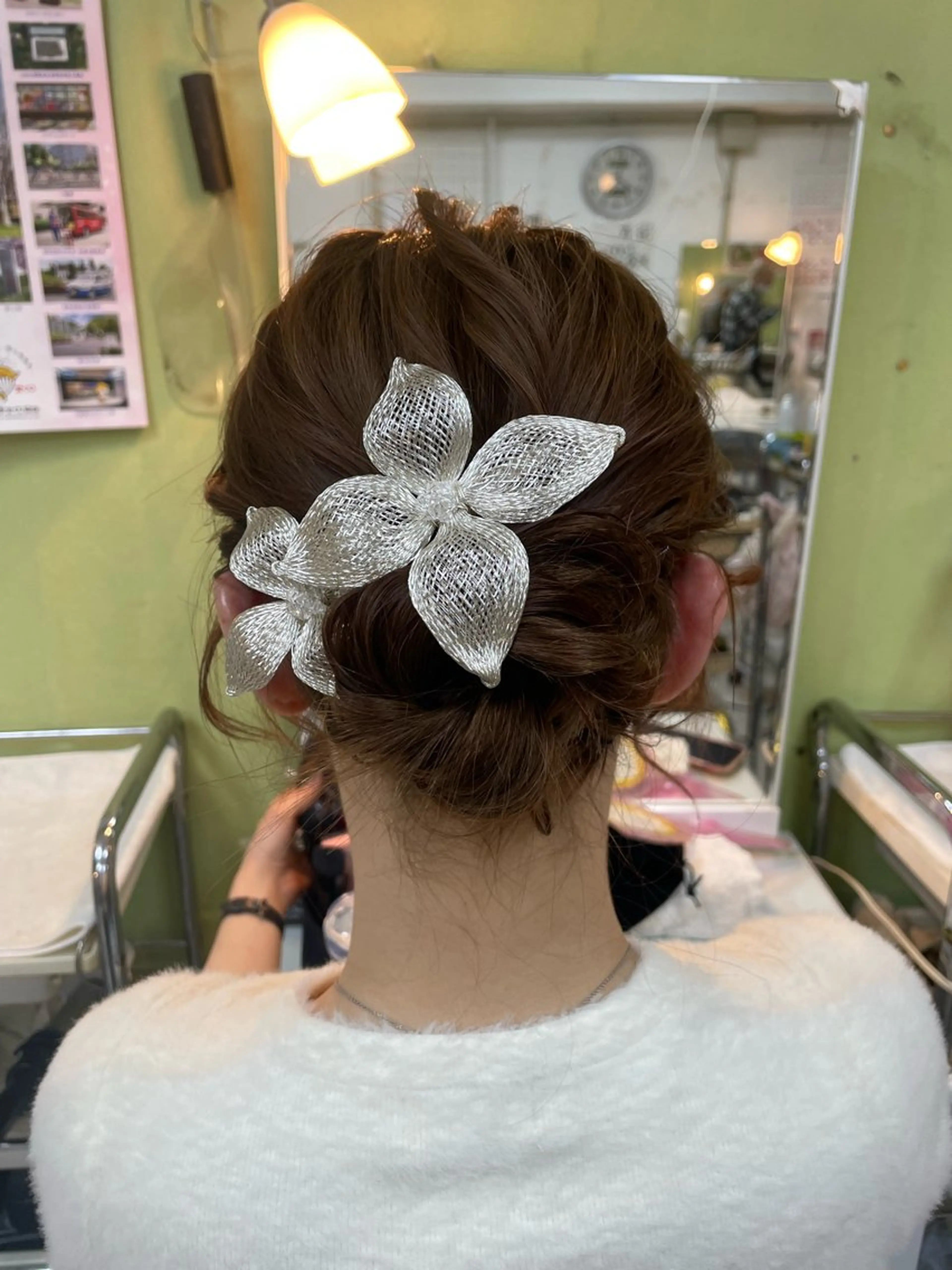 セミロング 卒業式のヘアスタイル ヘアセット 六本木/ヘアセット /hairmakeのヘアスタイル