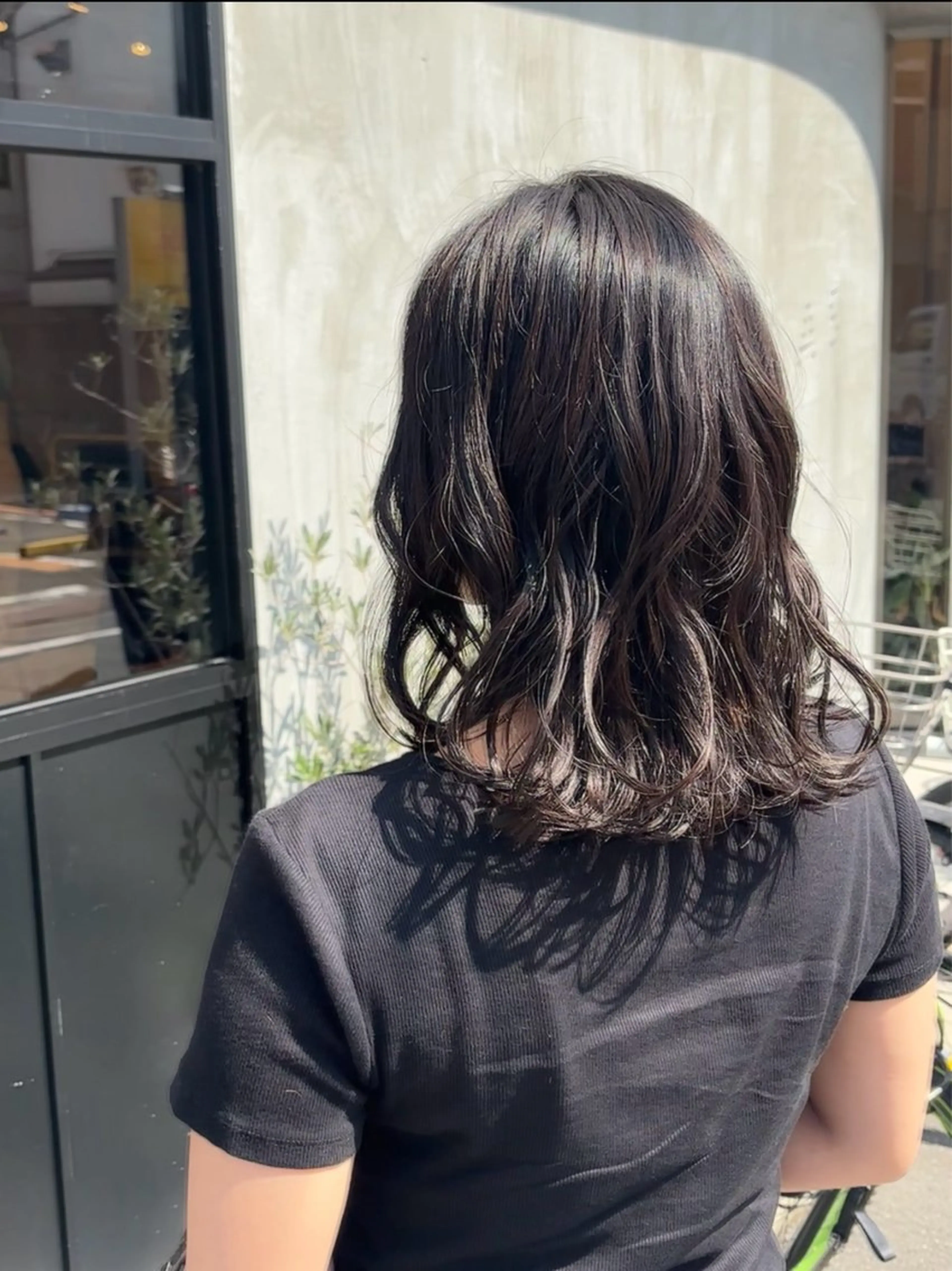 ミディアム カラー 黒髪 ヘアカラー トリートメント Karin trスタイリスト🥀のヘアスタイル