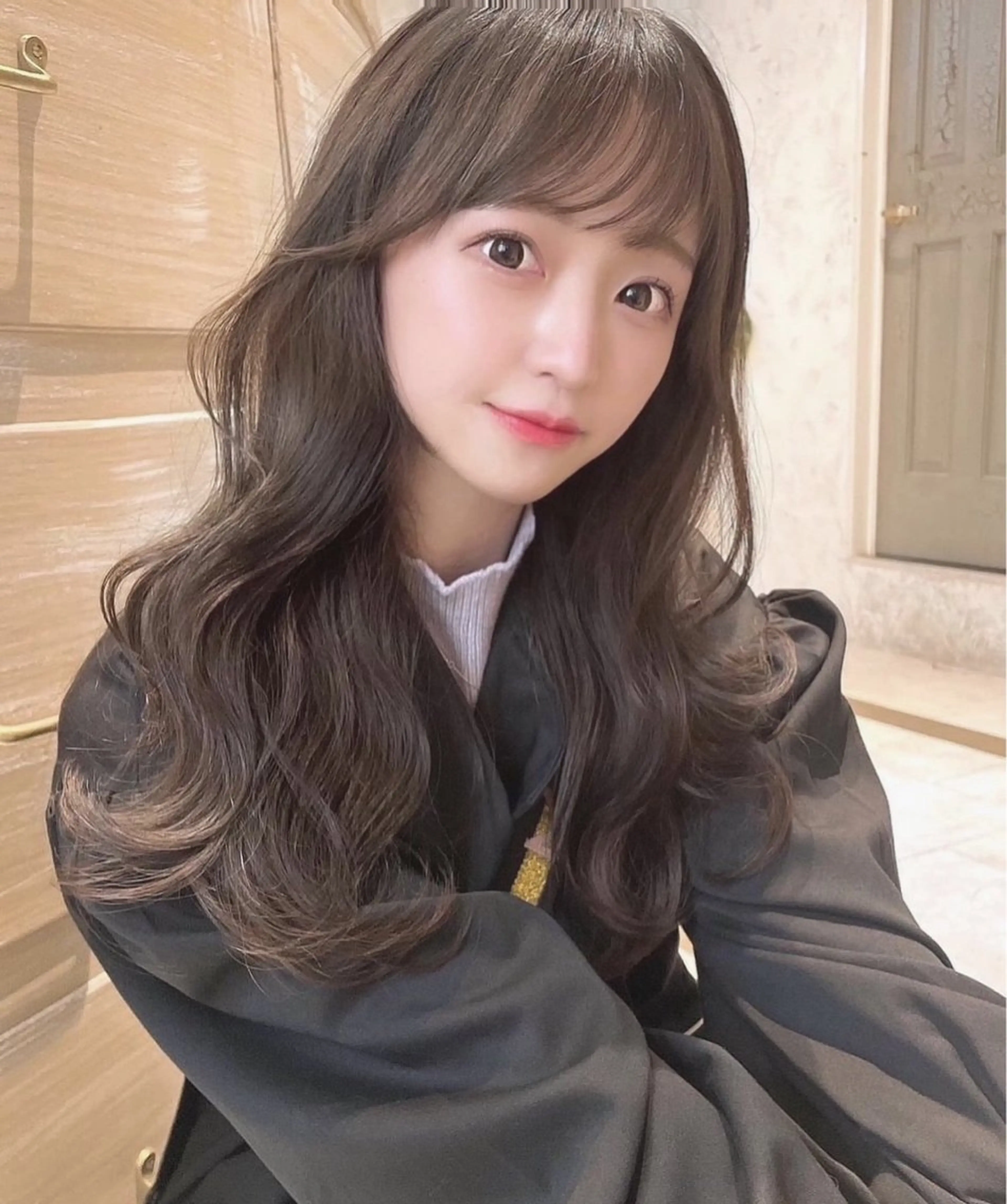 ロング カラー 顔周り\エクステ\ 透明感カラー\まりんのヘアスタイル