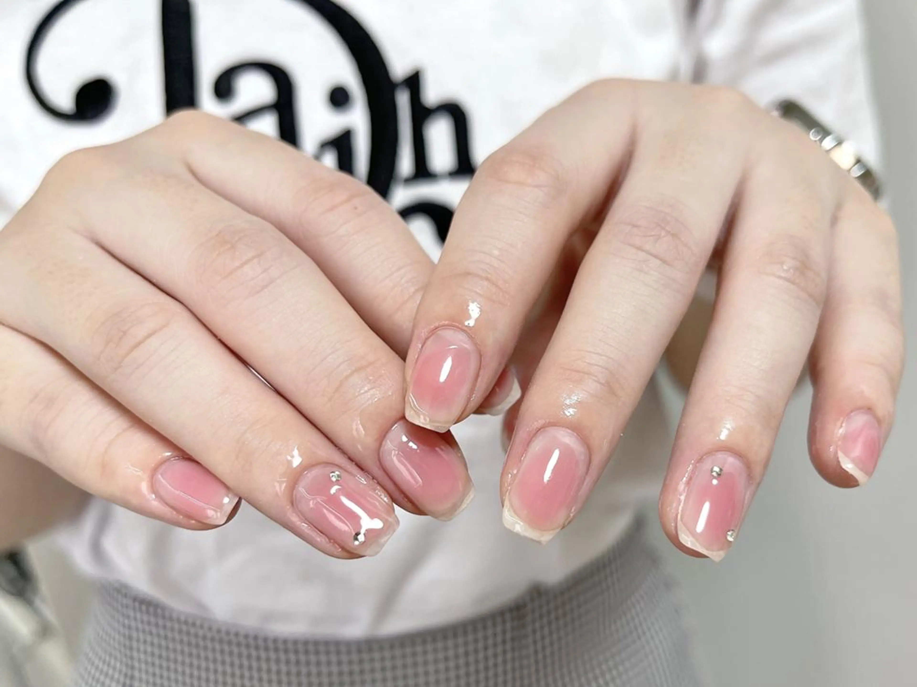 ネイル ki🍒🍒 ki ツルツルネイルのネイルデザイン