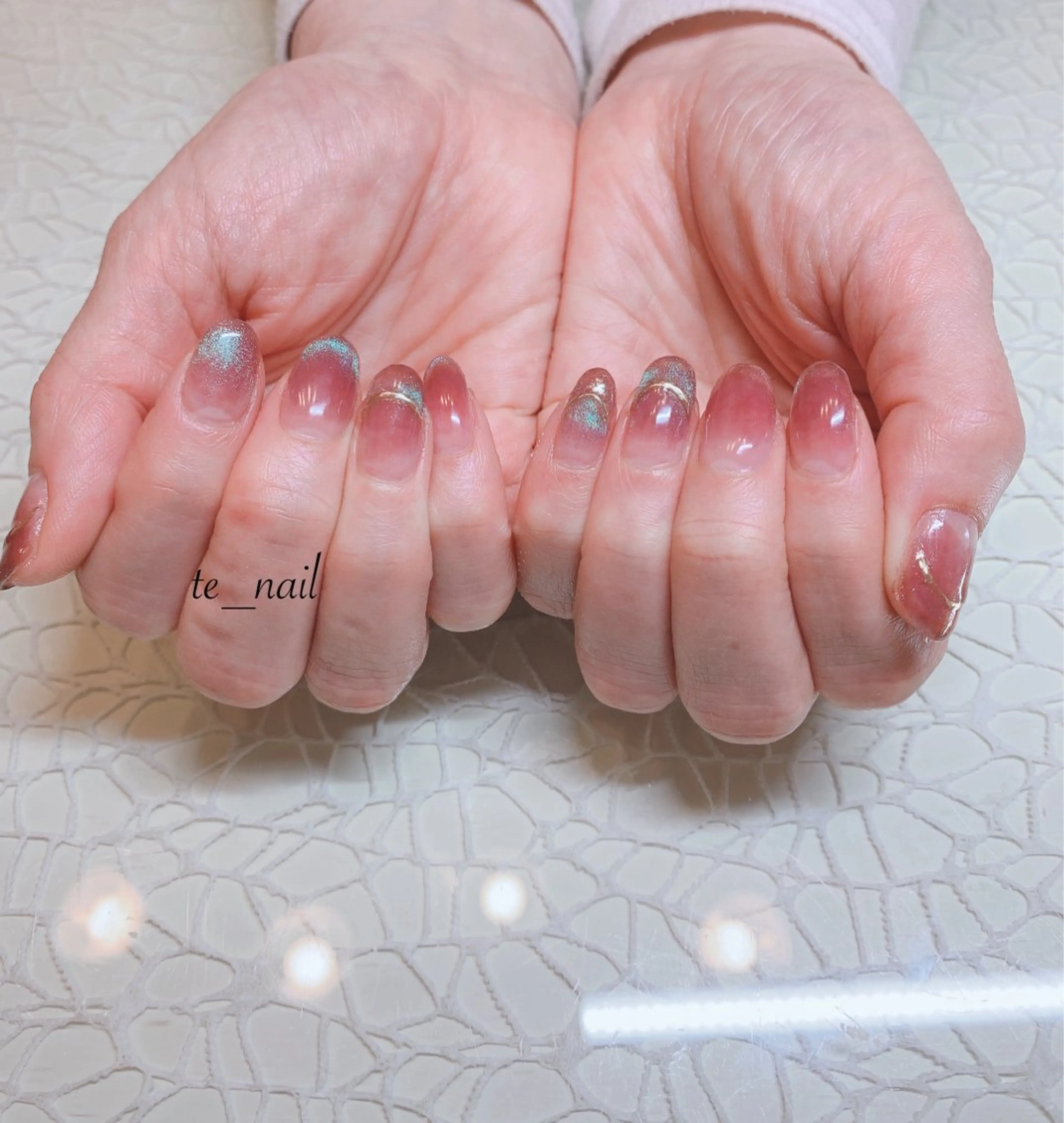 ネイル アートネイル ミラーネイル ｔe_ nailのネイルデザイン