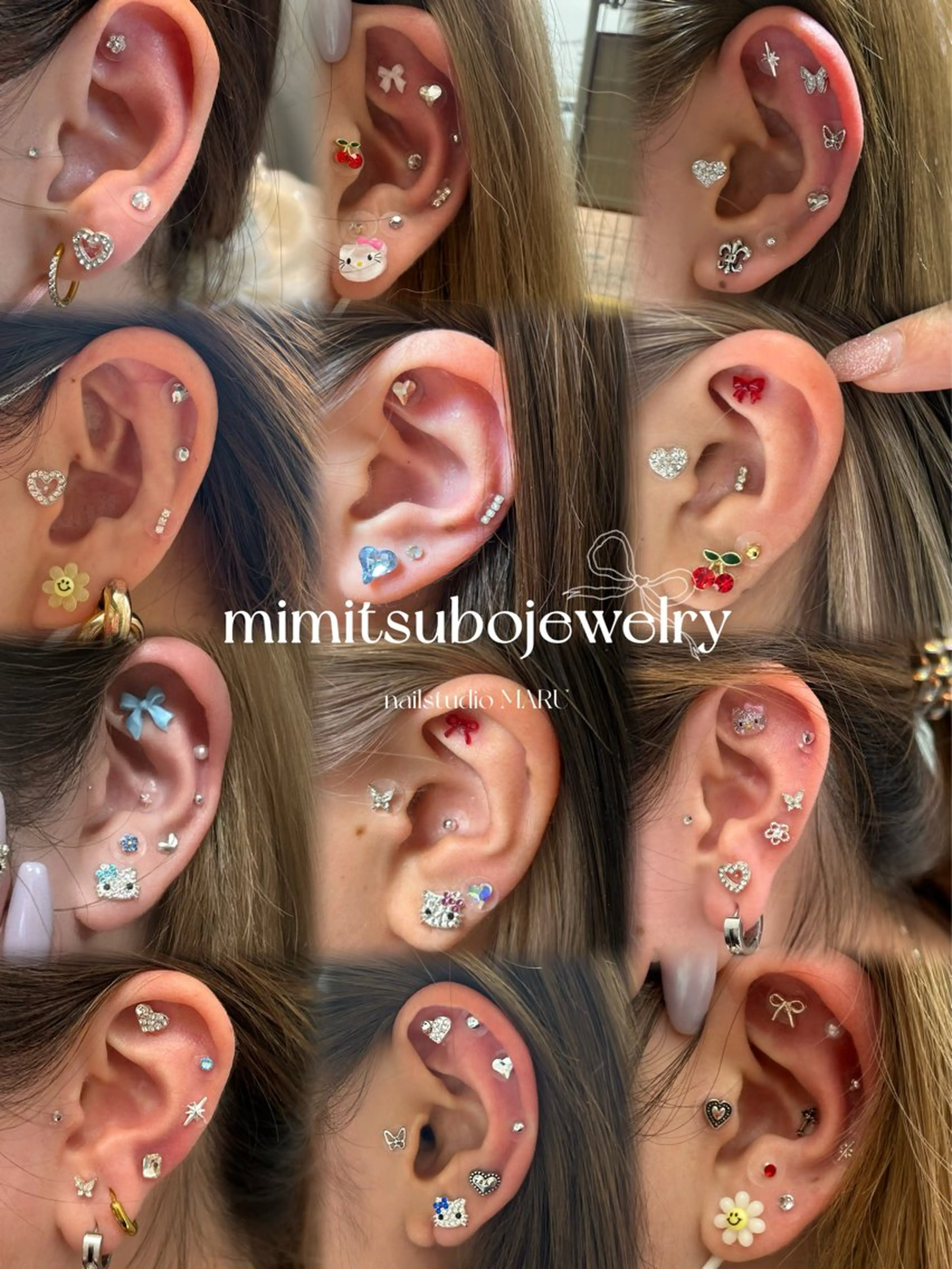 耳つぼジュエリー付け放題の写真