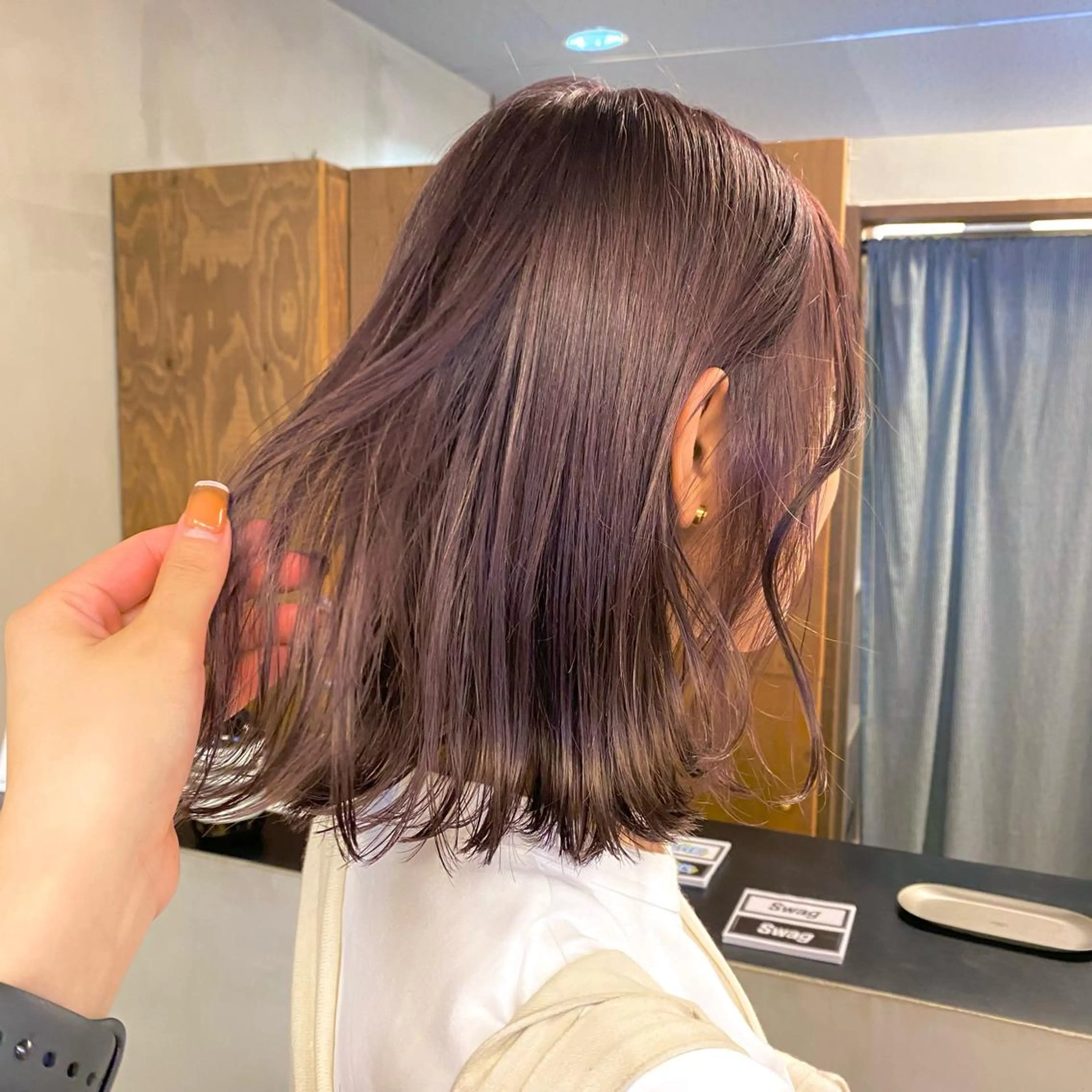 ミディアム カラー パーマ ヘアアレンジ メンズ キッズ ネイル マツエク・マツパ カット ヘアカラー EMANON梅田店所属・前川 朋香のヘアスタイル