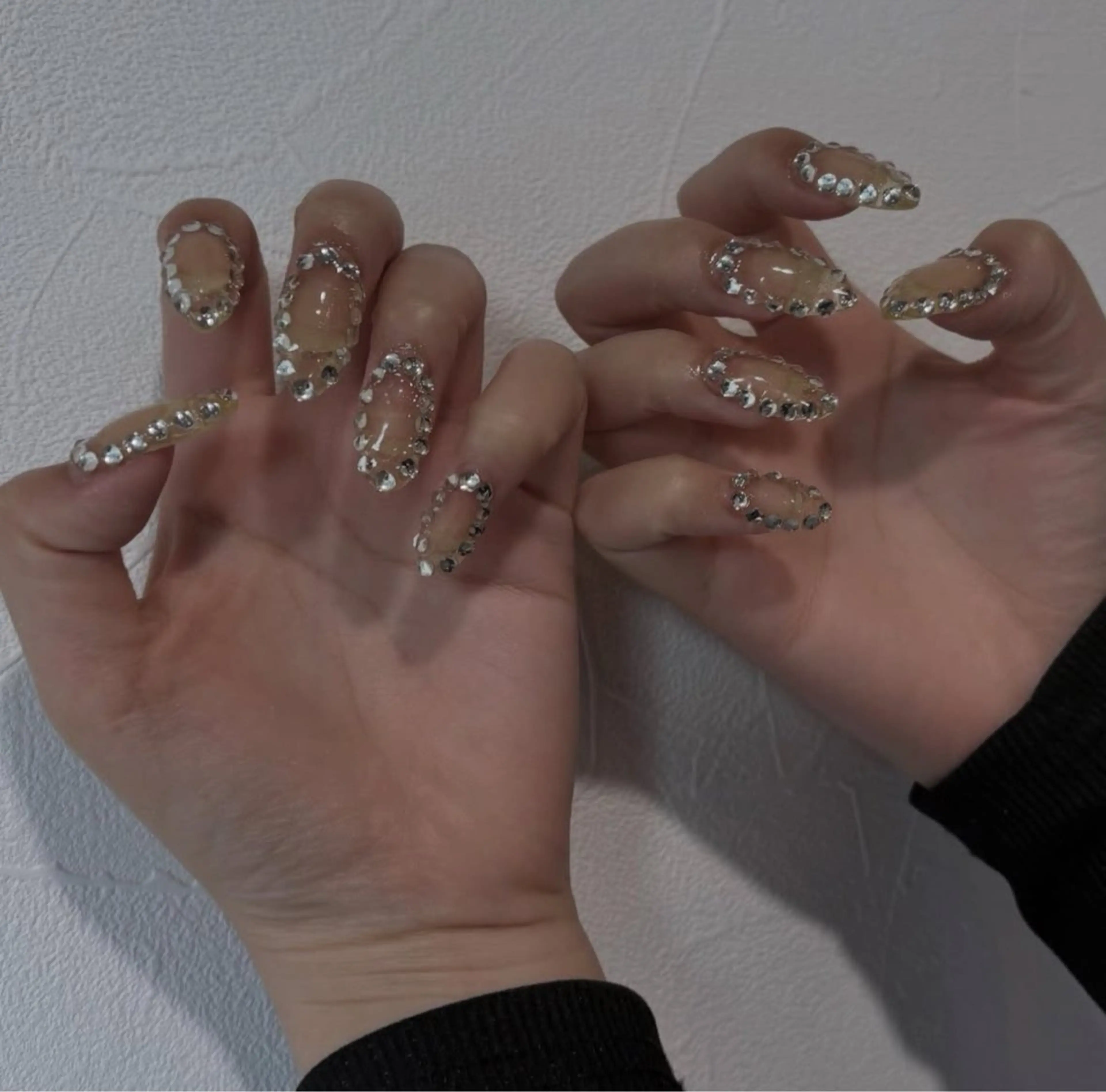 ネイル アートネイル クリアネイル 長さ出し 韓国ネイル ニュアンスネイル vante_aimi .パラジェル取扱店のネイルデザイン