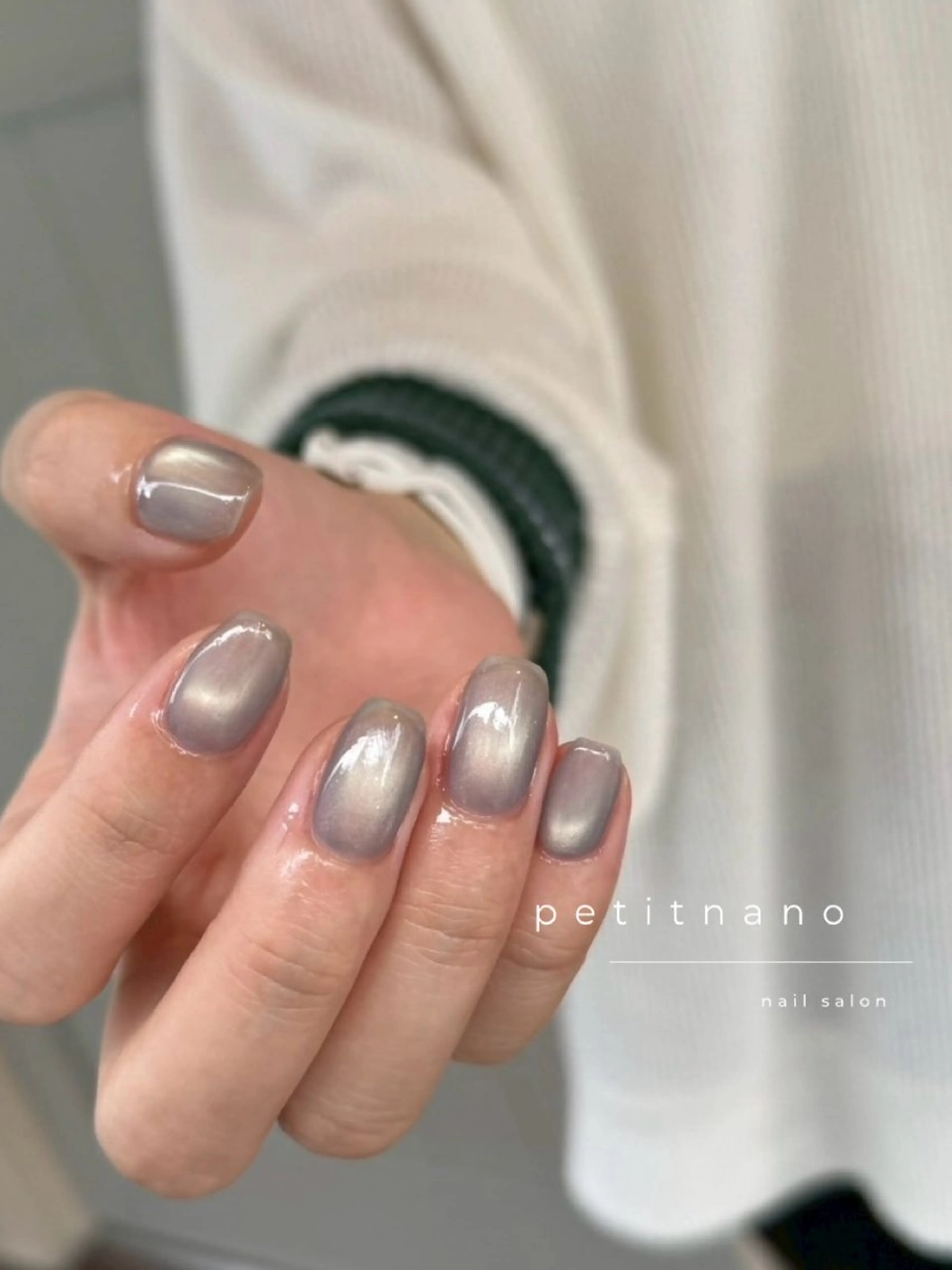ネイル マグネットネイル ニュアンスネイル 夏ネイル ハンドネイル nail‪◯ petitnanoのネイルデザイン
