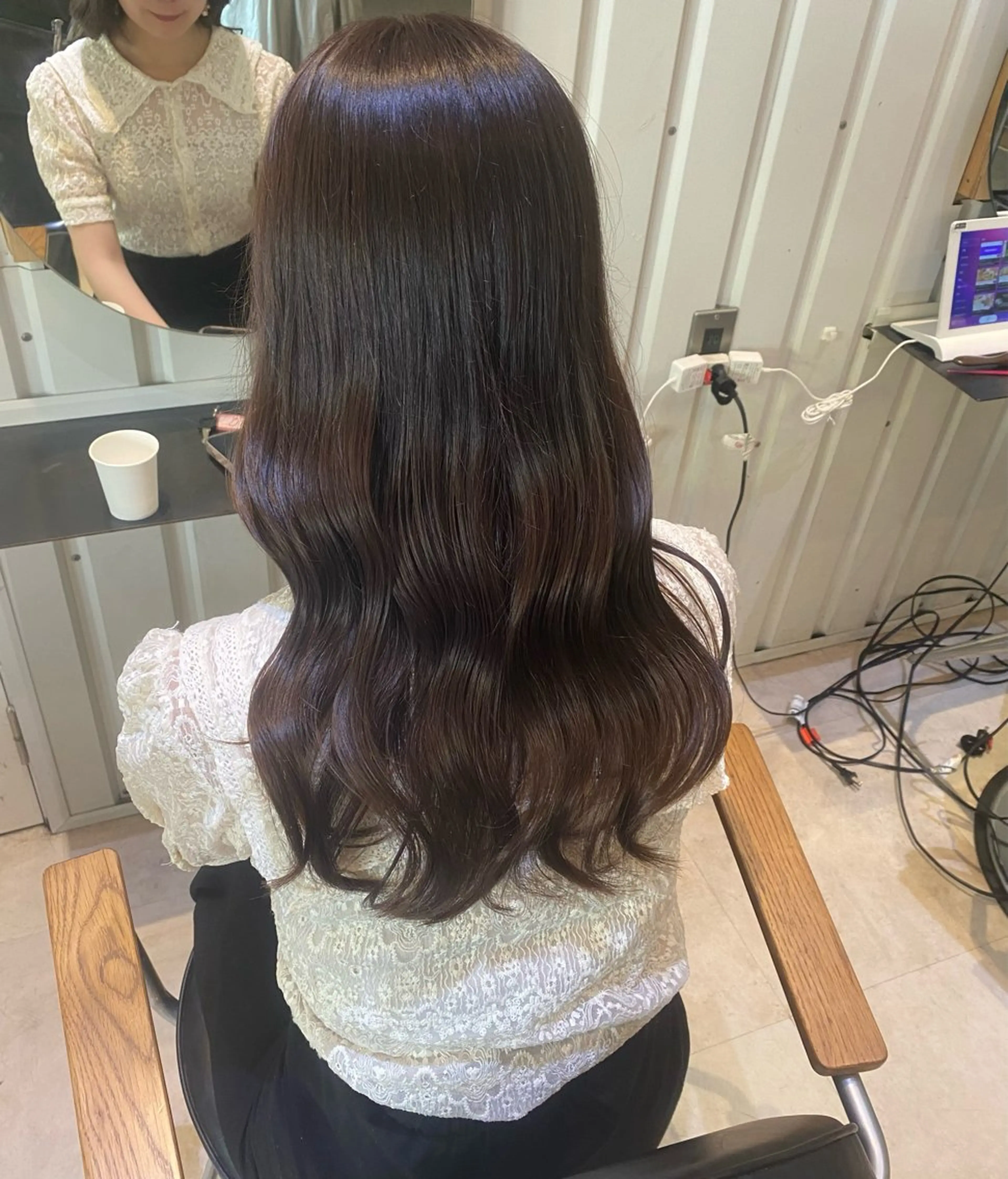 ロング カラー ヘアアレンジ 髪質改善＆トリートメント over hair所沢店所属・韓国風/レイヤー/ 𝑵𝒂𝒏𝒂🩶のヘアスタイル