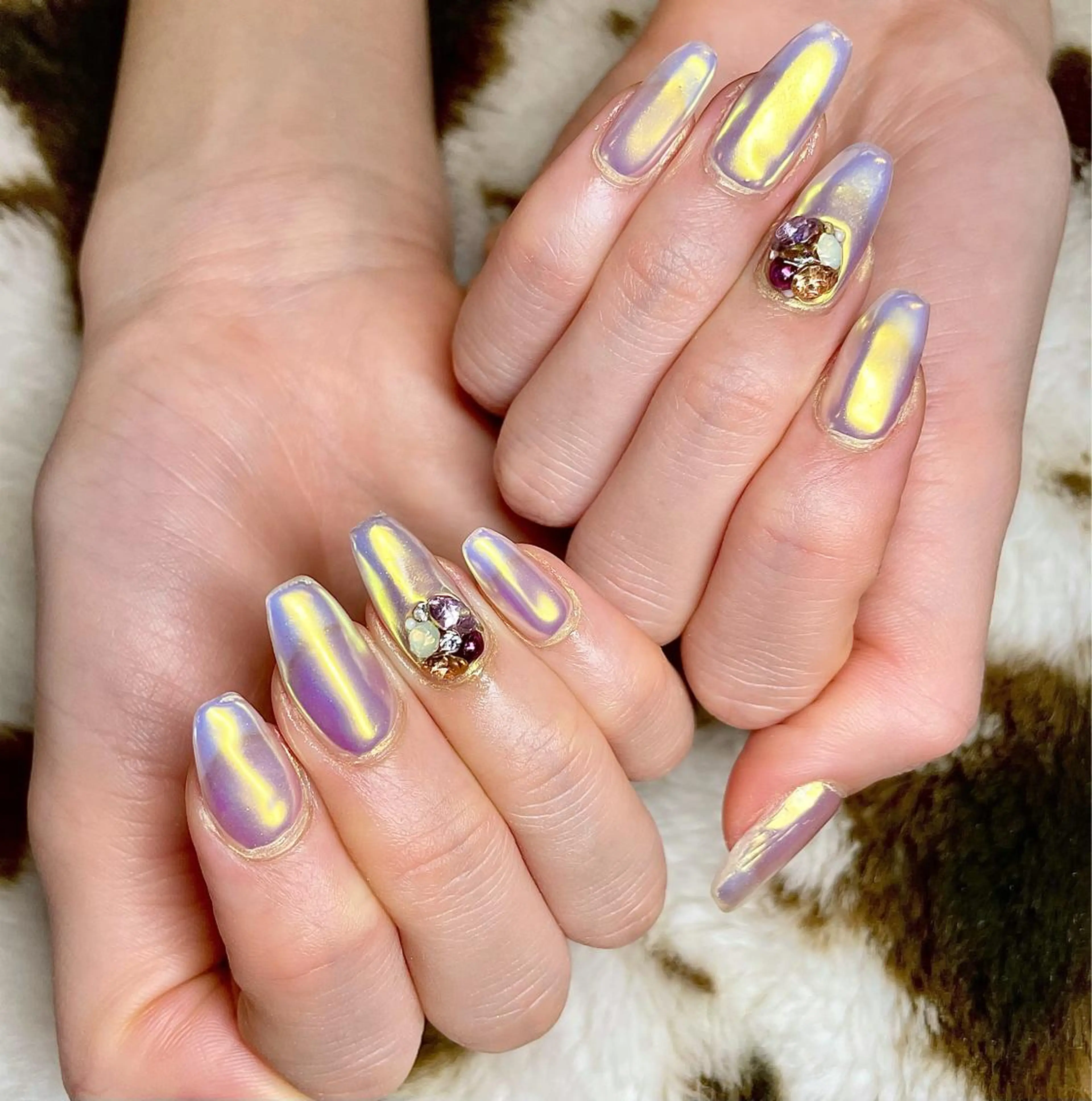 セミロング カラー パーマ ヘアアレンジ メンズ キッズ ネイル マツエク・マツパ オーロラネイル nail&eye Aoのマツエク・マツパデザイン