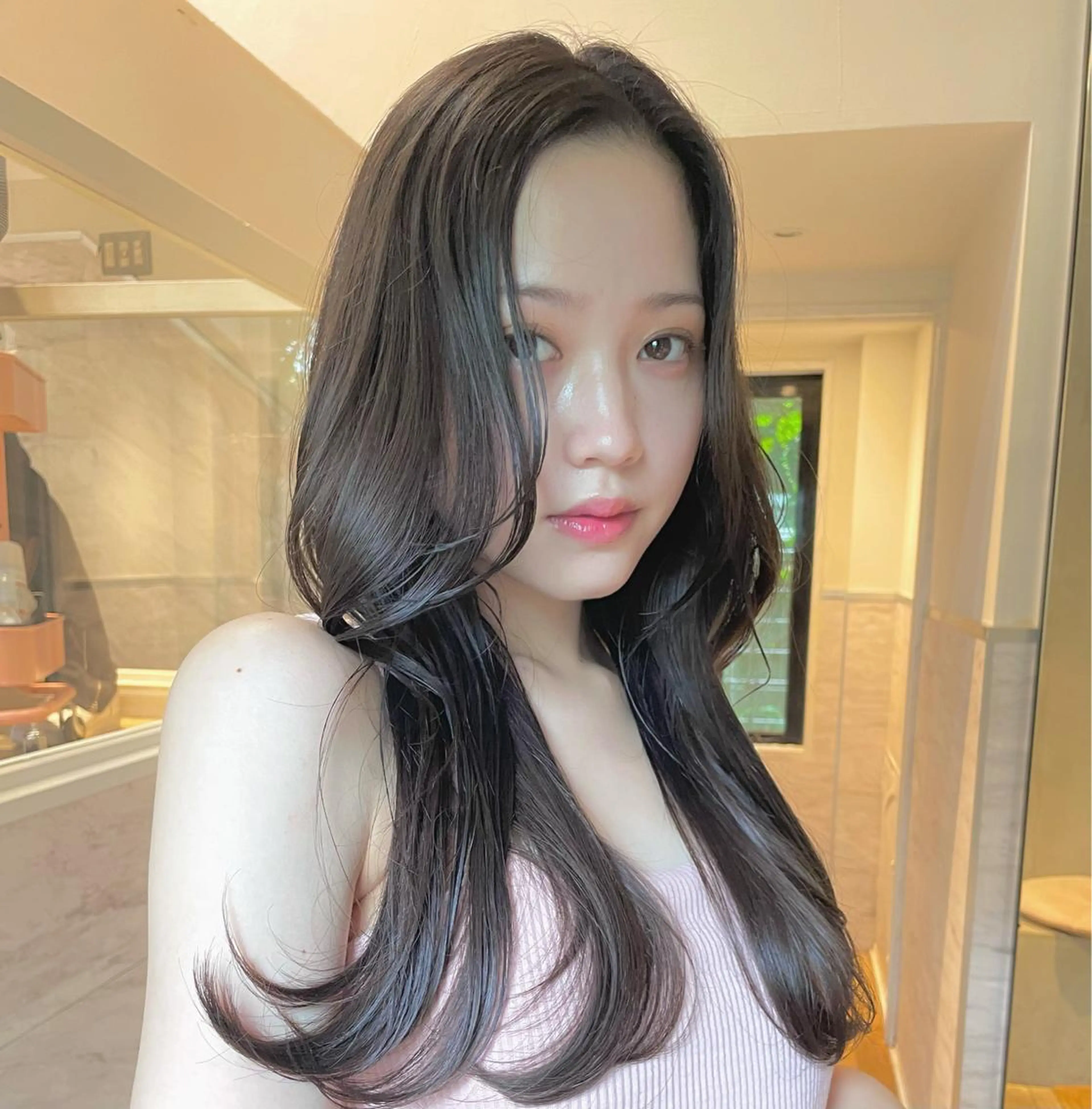 セミロング カラー 🫧透明感ヘア🫧 🧸竹花　彩希🧸のヘアスタイル