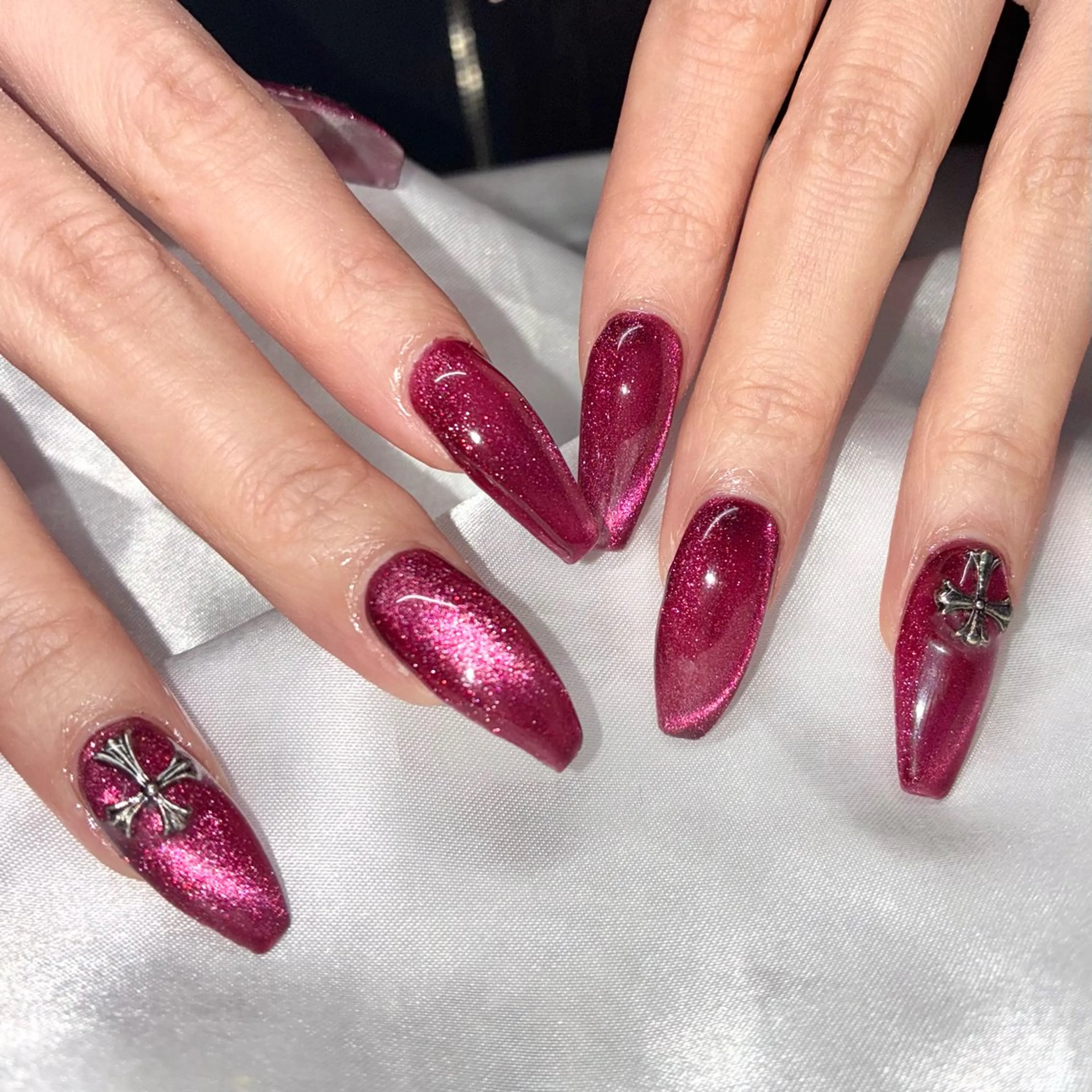 ネイル ジェルネイル マグネットネイル ハンドネイル Nail ヌシん家 AKANEのネイルデザイン