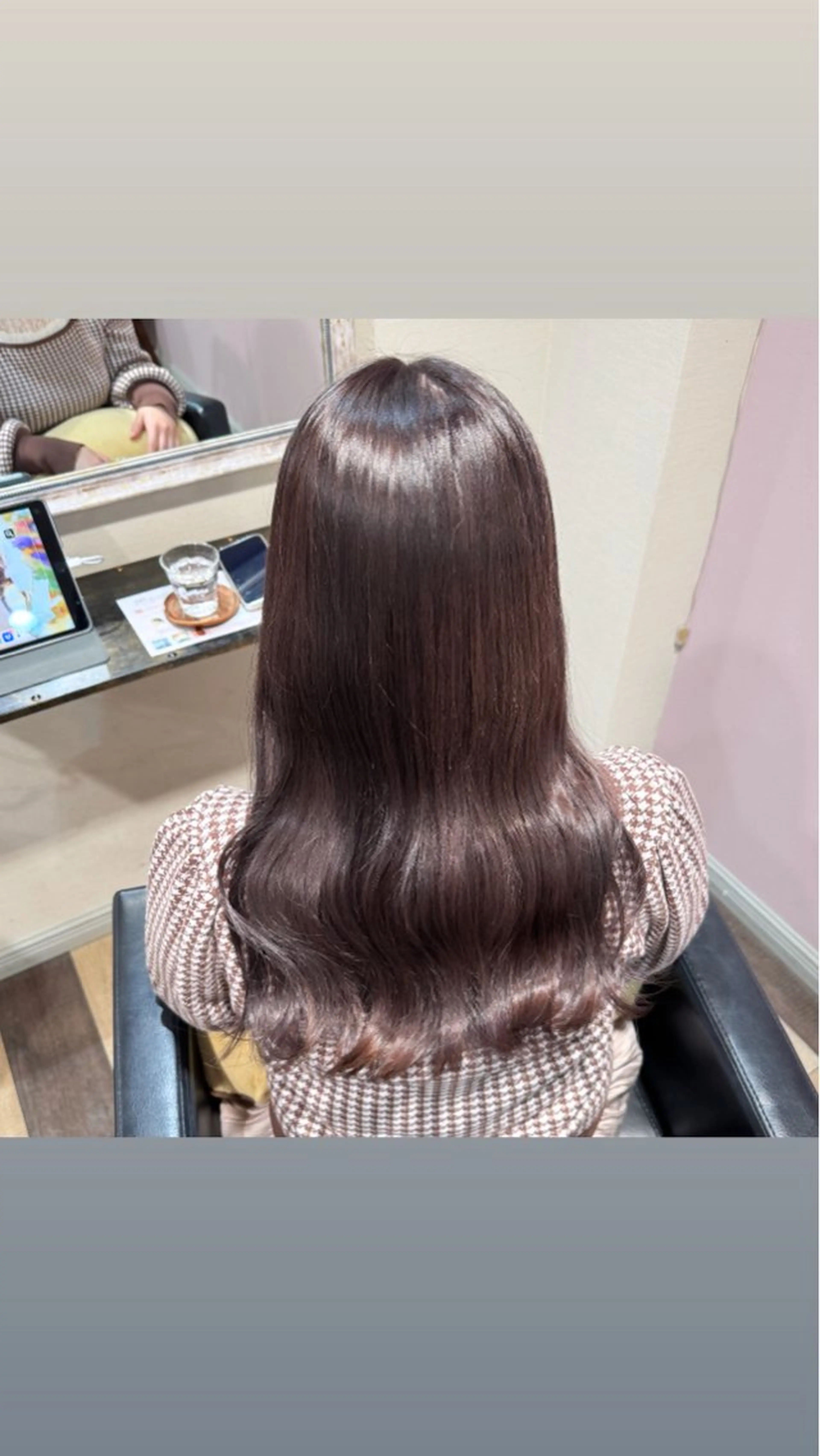 ロング カラー カット ヘアカラー トリートメント なつき/ 艶カラー/縮毛矯正のヘアスタイル