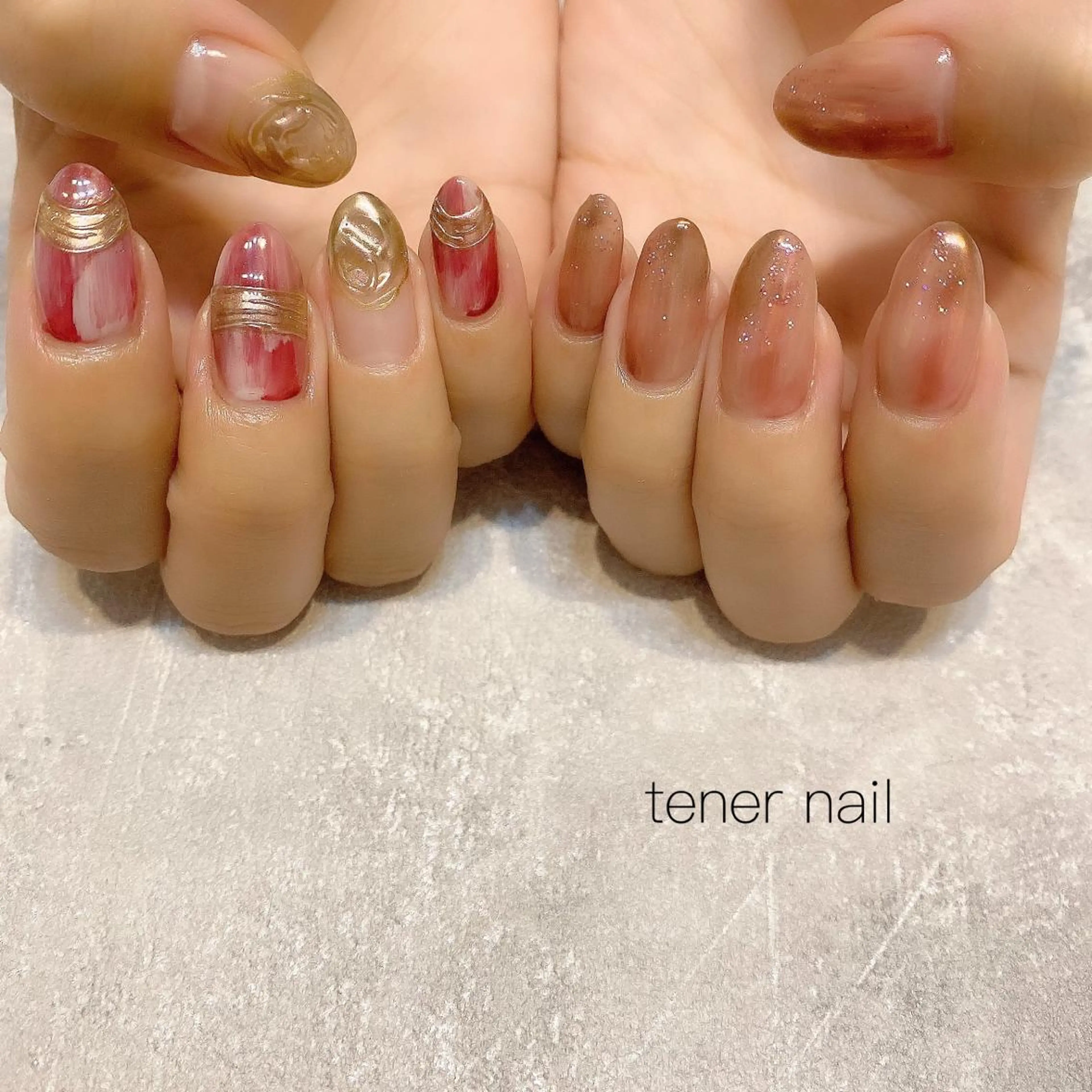 ネイル キラキラネイル ニュアンスネイル tener  nail  テネルネイル所属・テネルネイル tener nailのネイルデザイン