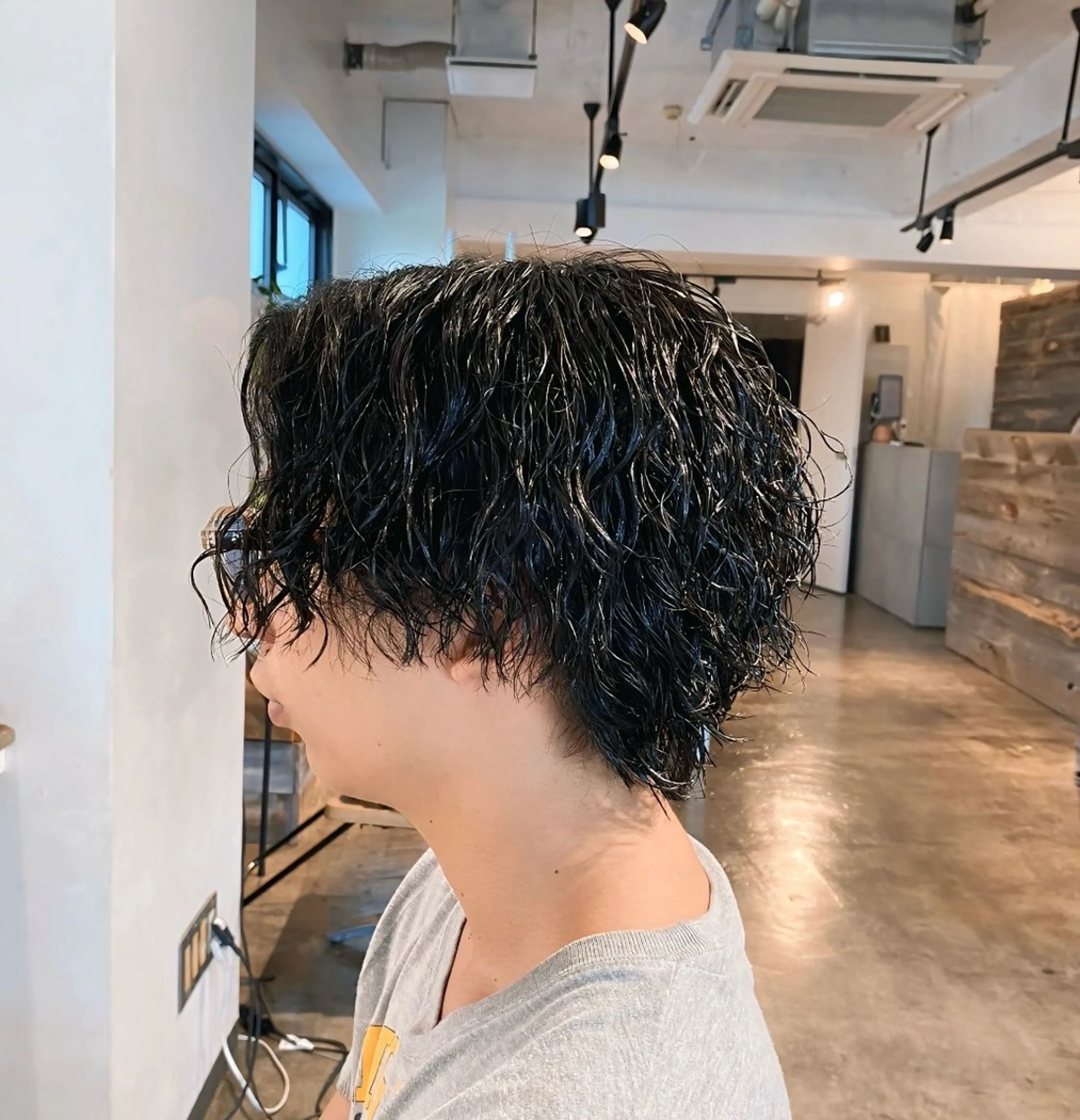 パーマ メンズ センターパート メンズパーマ 特化/中川拓也のヘアスタイル