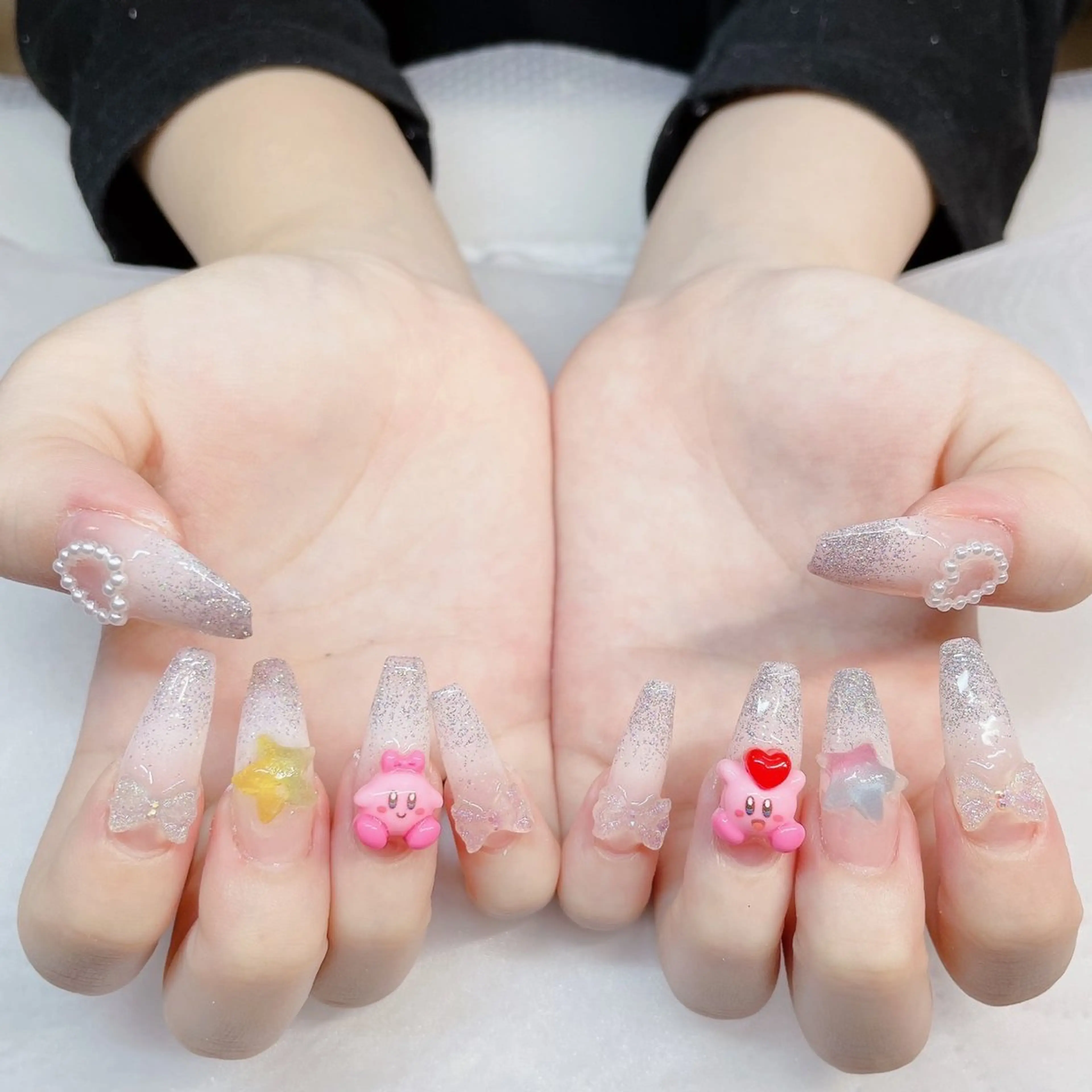 ロング ハンドネイル ハンドケア 💜MIYA nail川崎店のネイルデザイン