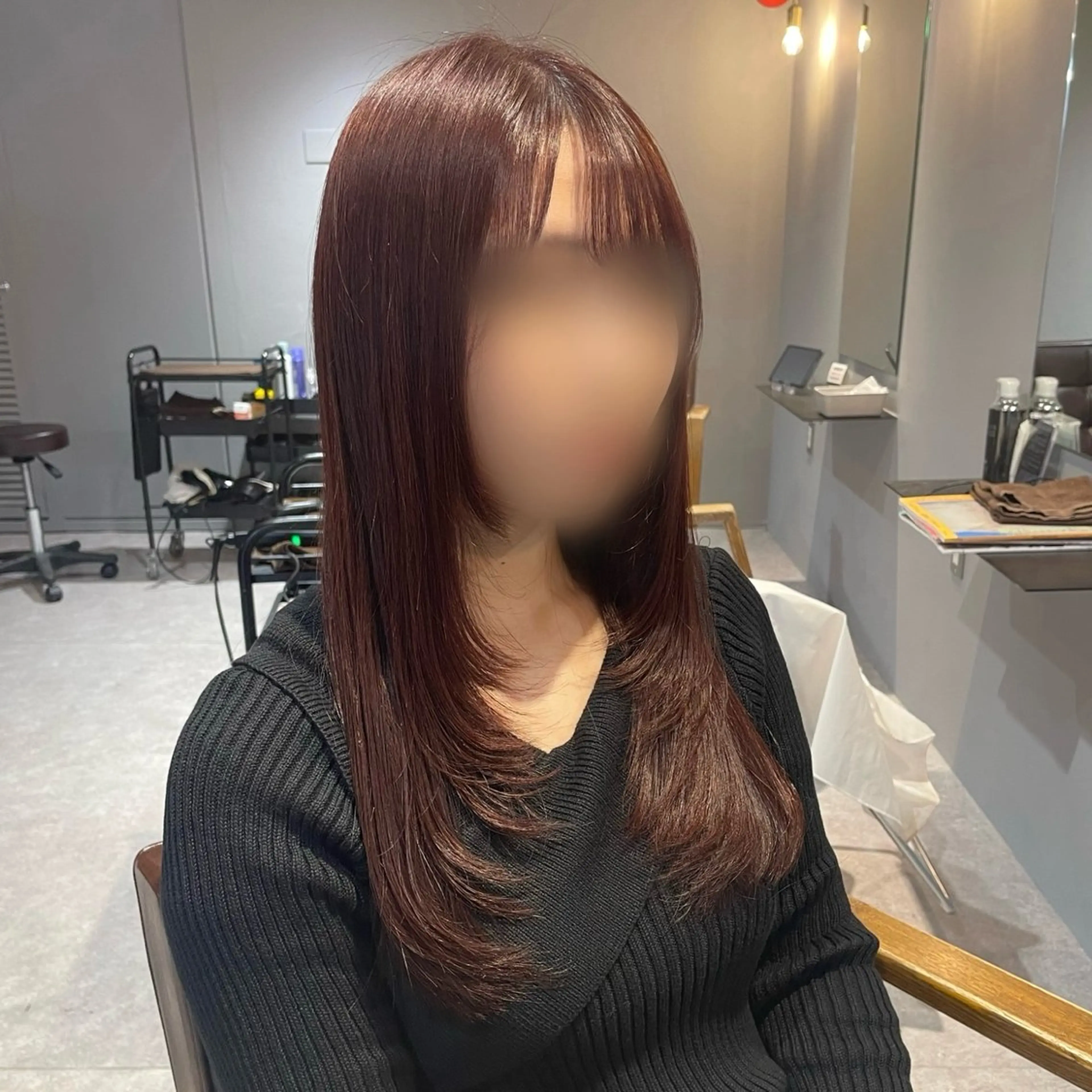 セミロング Mimi🎀 ブリーチなしＷカラーのヘアスタイル