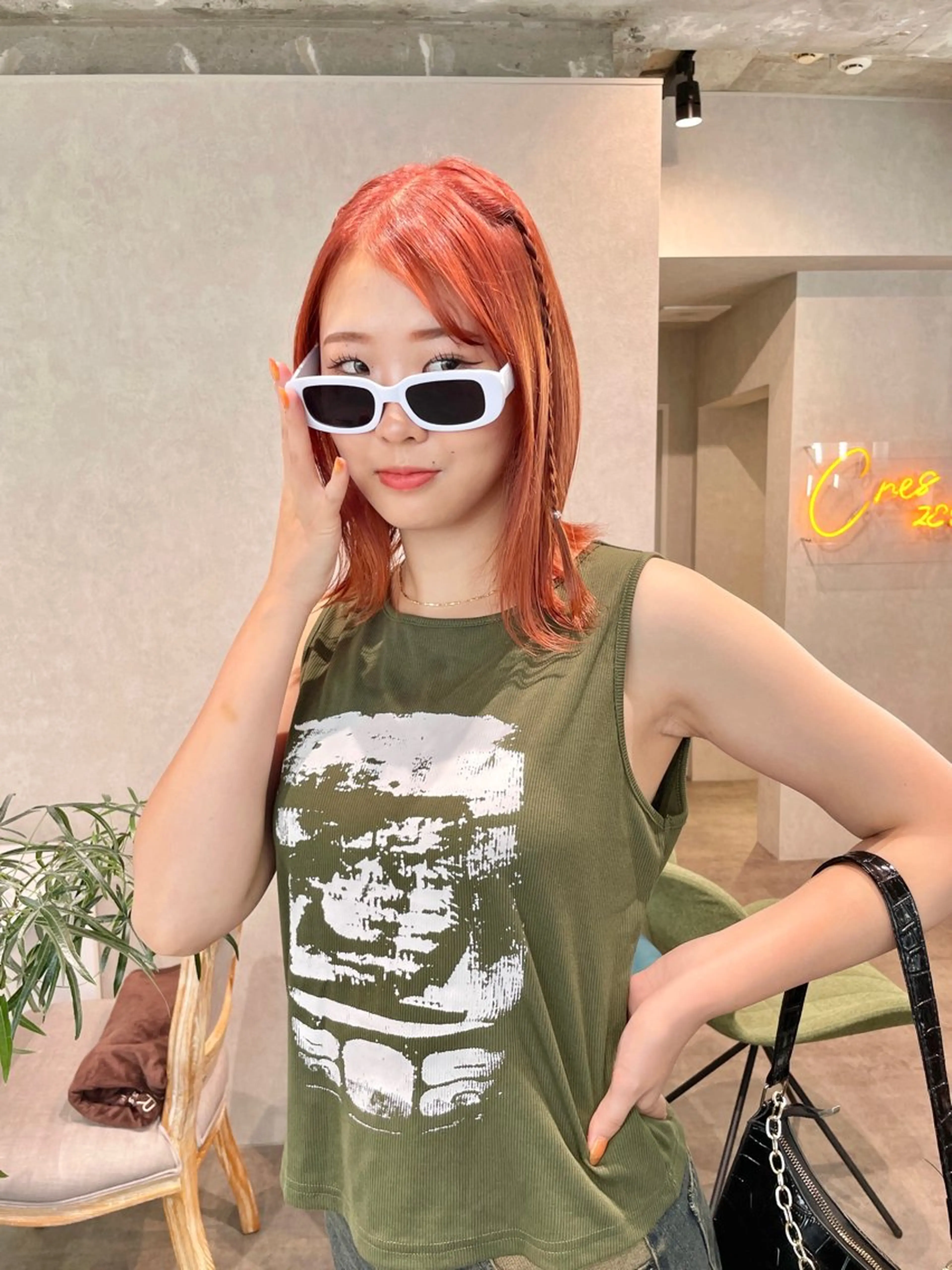 カラー スミレ /メンズ /コーンロウのヘアスタイル