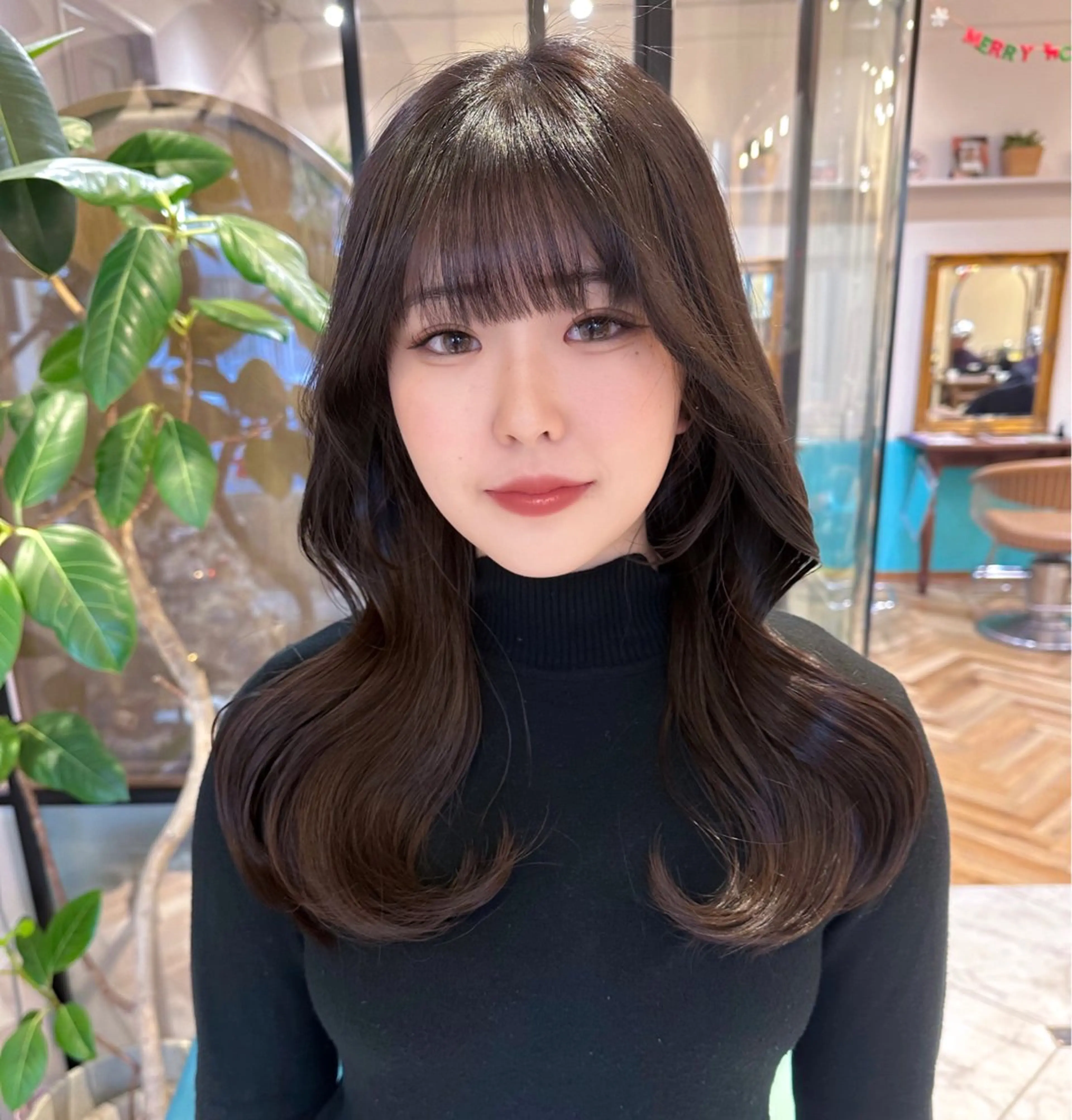 ロング カラー カット ヘアカラー トリートメント レイヤー🇰🇷 韓国ヘア💕トモミのヘアスタイル