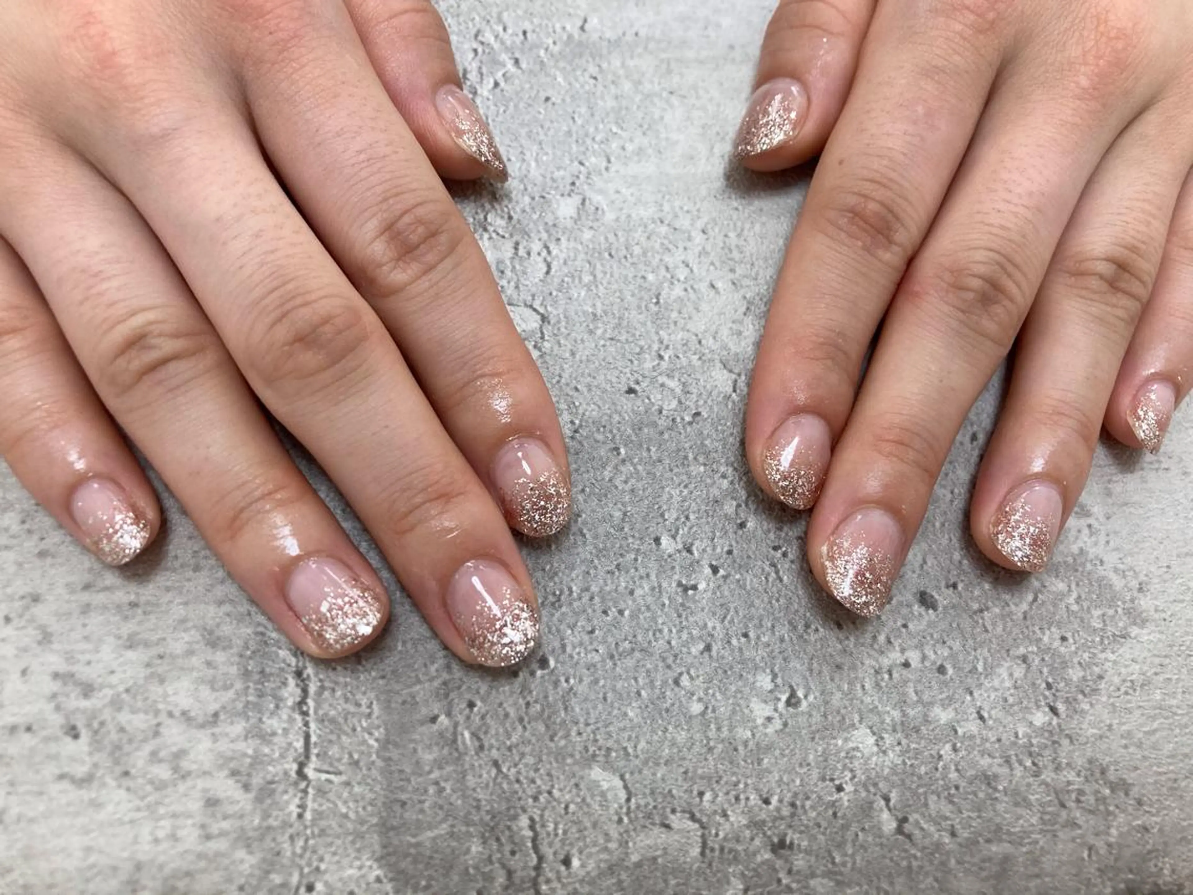 ネイル ラメ(グリッター) ラメグラデーション Mogu nail 二子玉川のネイルデザイン