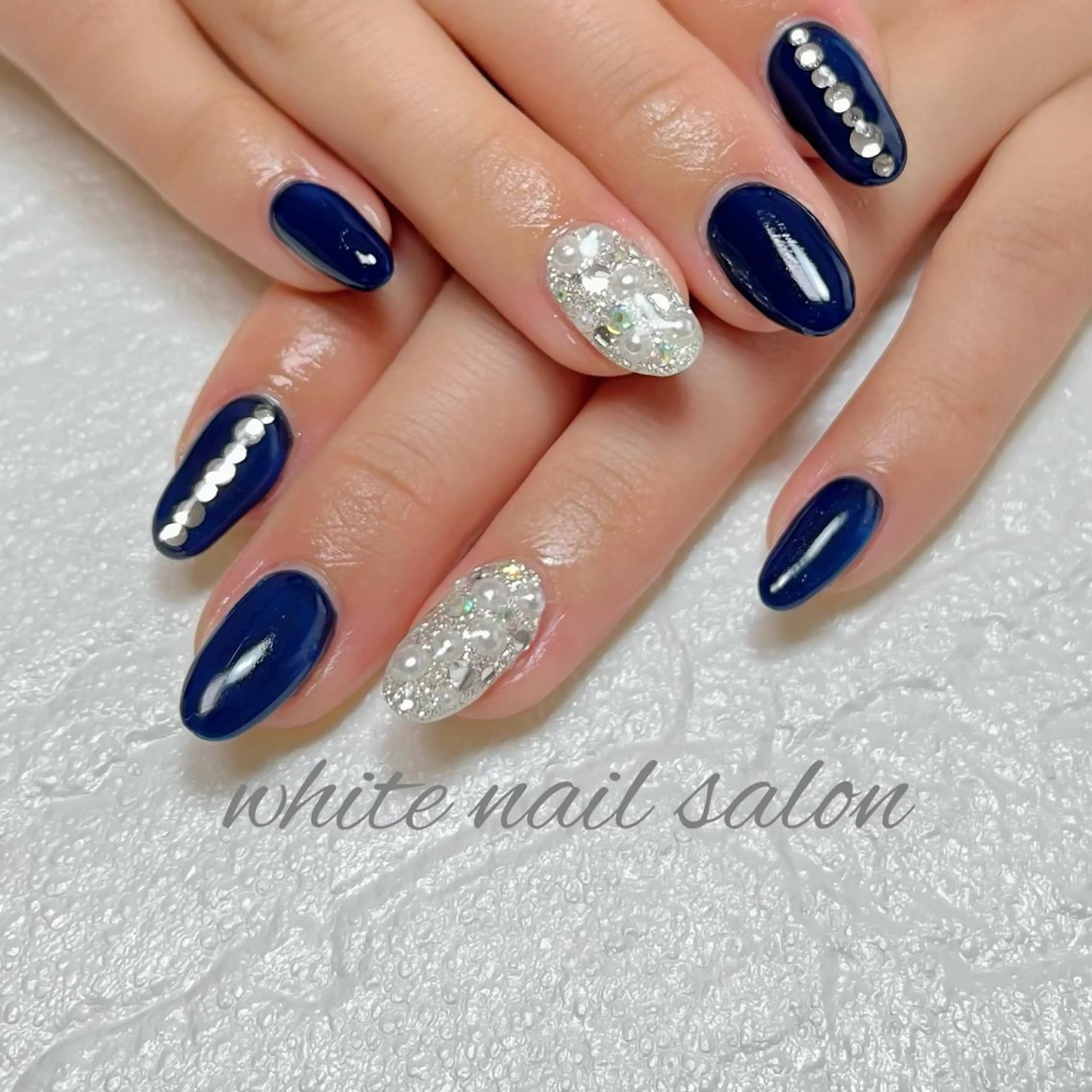 ネイル フットネイル ジェルネイル ハードジェル ラメ(グリッター) 持ち込み ハンドネイル white nail salonのネイルデザイン