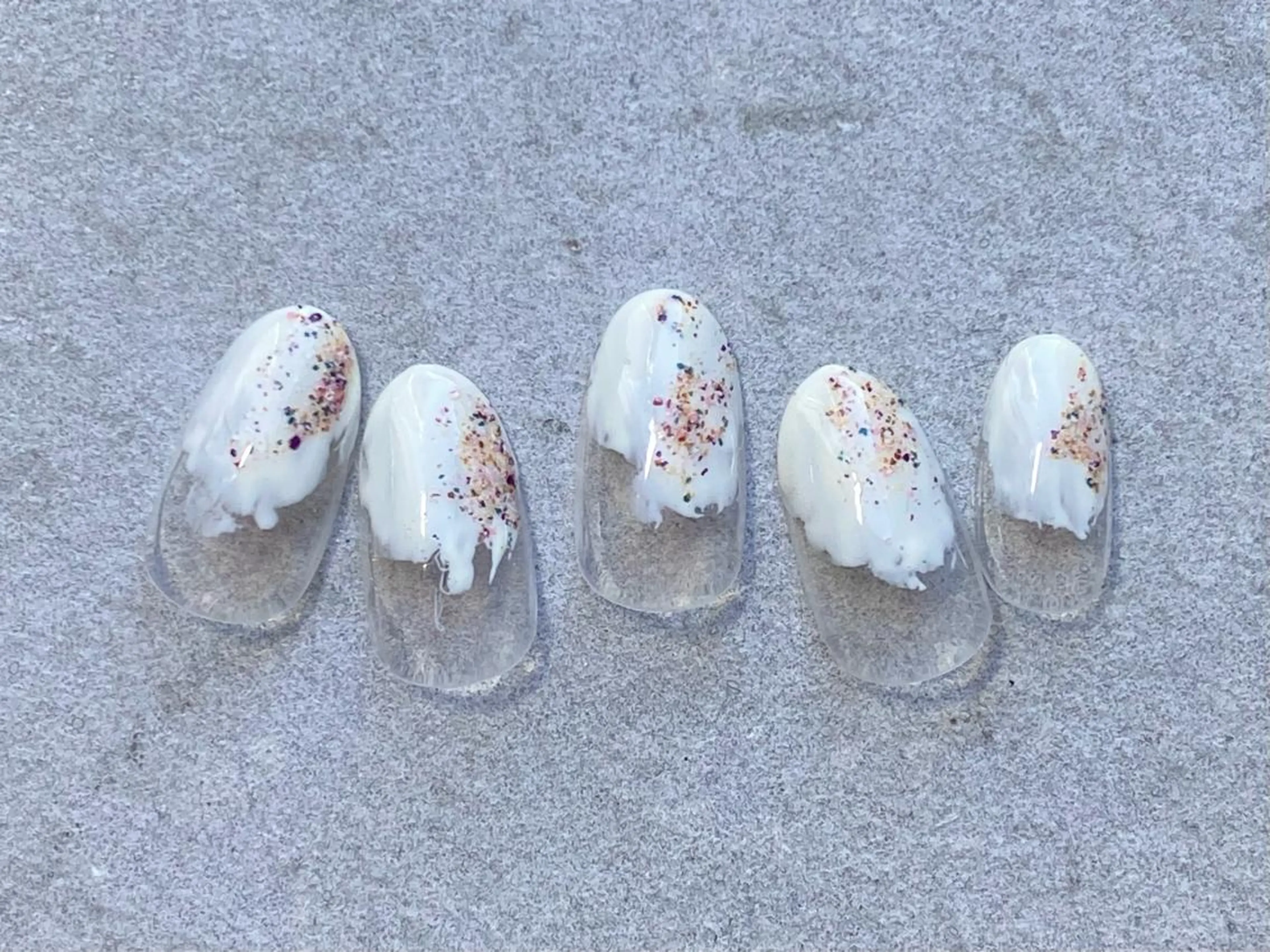 ネイル クリアネイル ニュアンスネイル ハンドネイル フジタ エリカのネイルデザイン