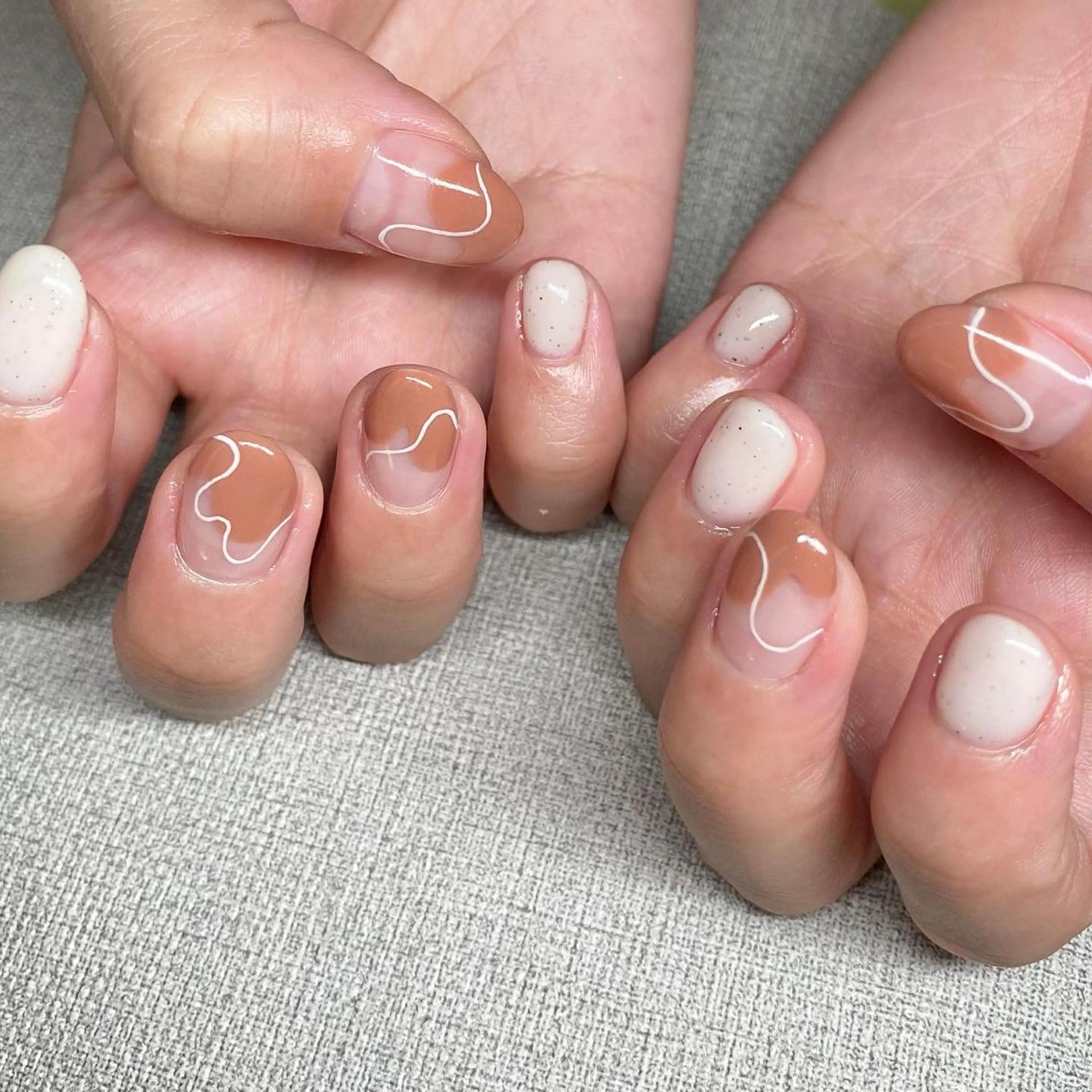 ネイル アートネイル ニュアンスネイル 冬ネイル ハンドネイル 山田 貴子のネイルデザイン