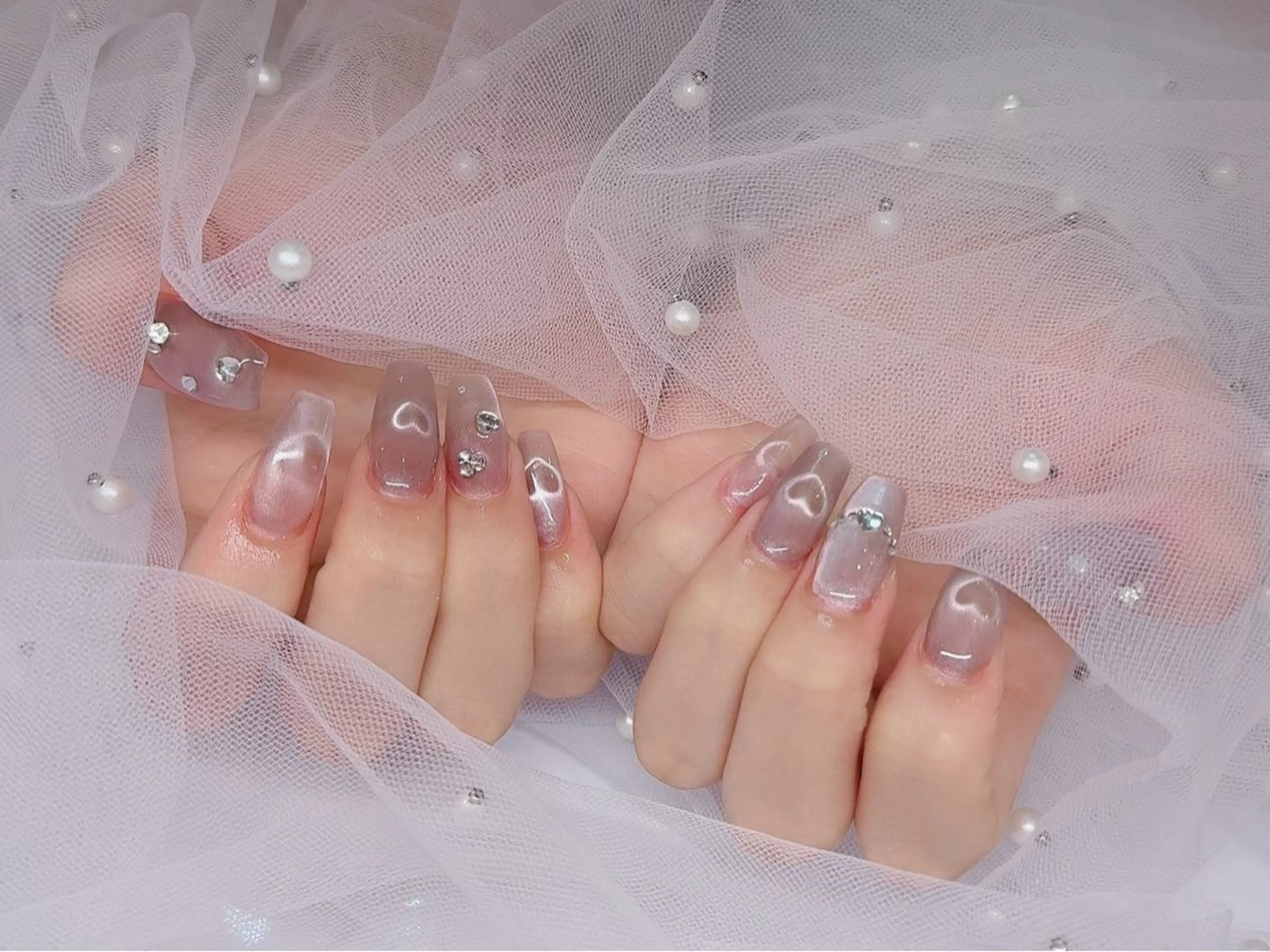 ネイル チークネイル 長さ出し フットネイル フレンチネイル ジェルネイル ハンドネイル Nikoネイルサロン 上野店のネイルデザイン