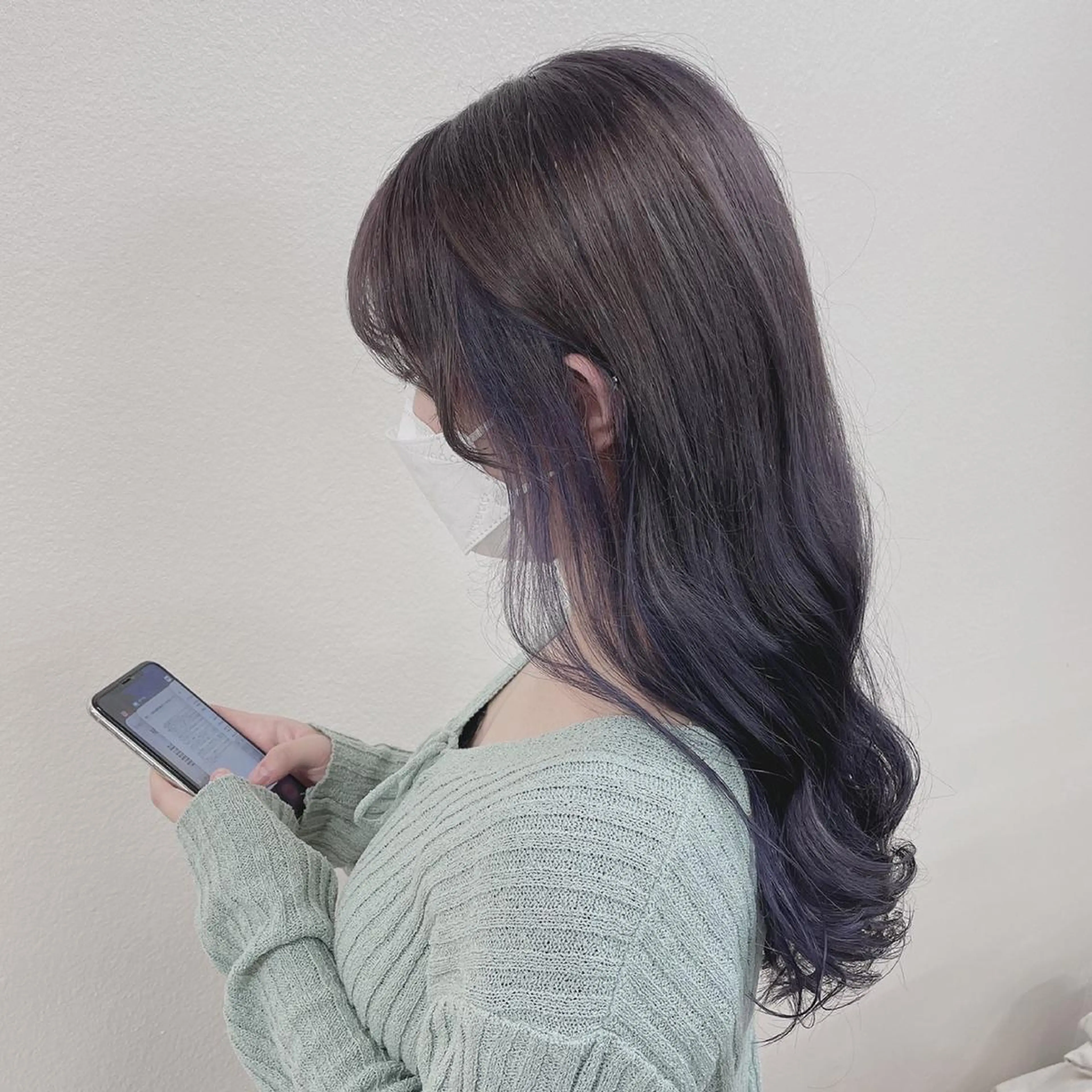 セミロング カラー ヘアアレンジ 💕上野美容師☁ ブリーチ💖サワのヘアスタイル