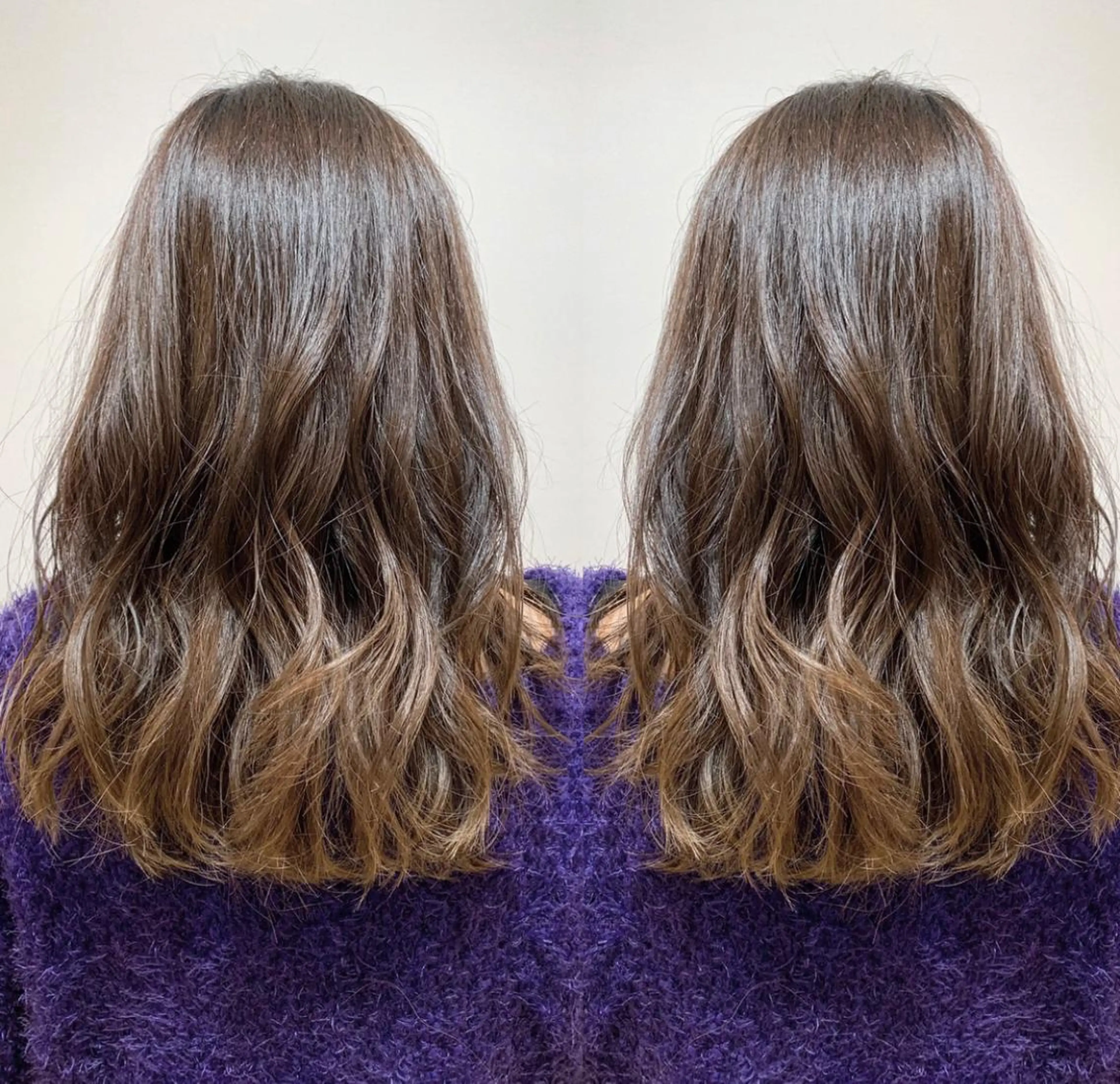 セミロング カラー box mico. mutsumiのヘアスタイル