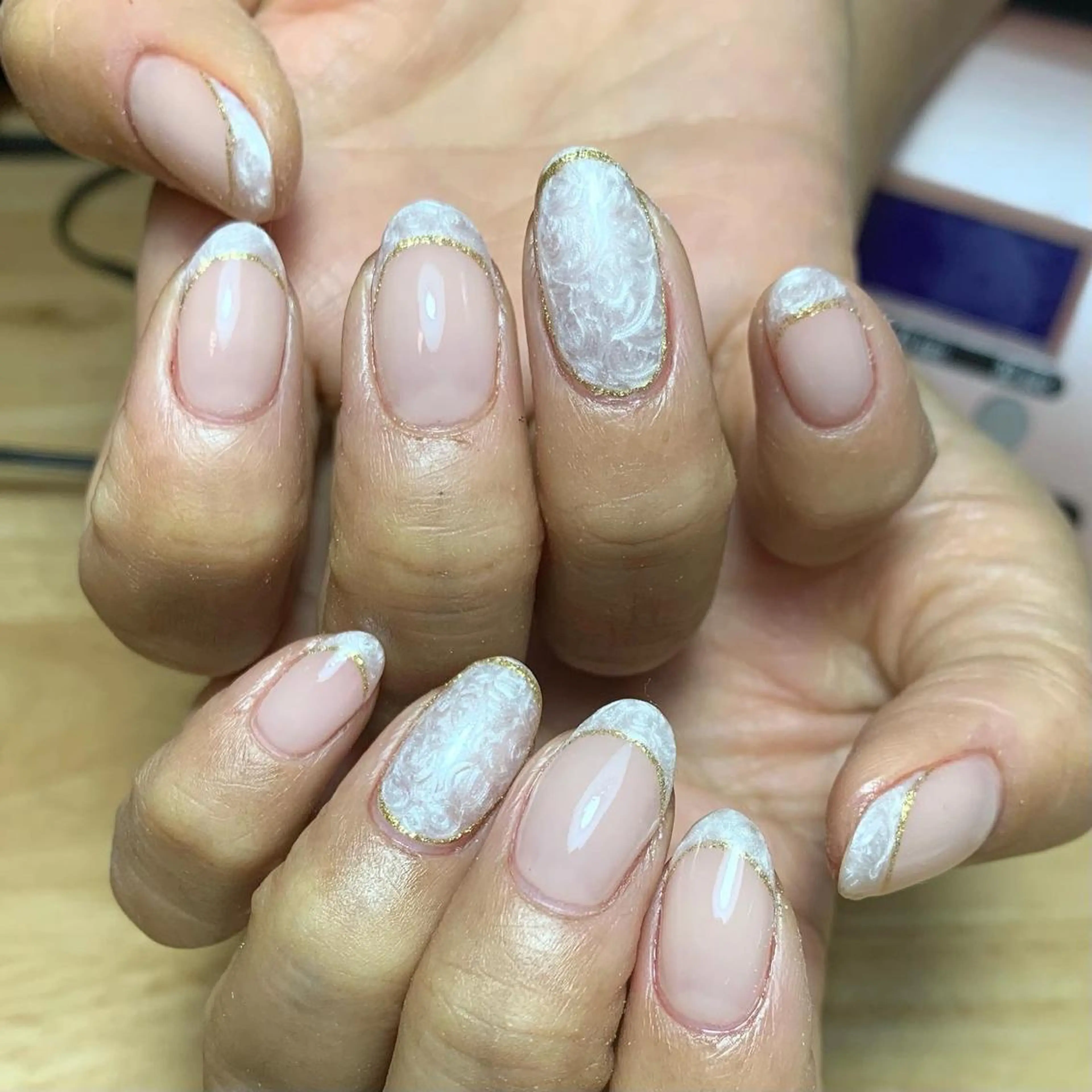 ネイル ハンドネイル καρδιά -ｶﾙﾃﾞｨｱ-のネイルデザイン