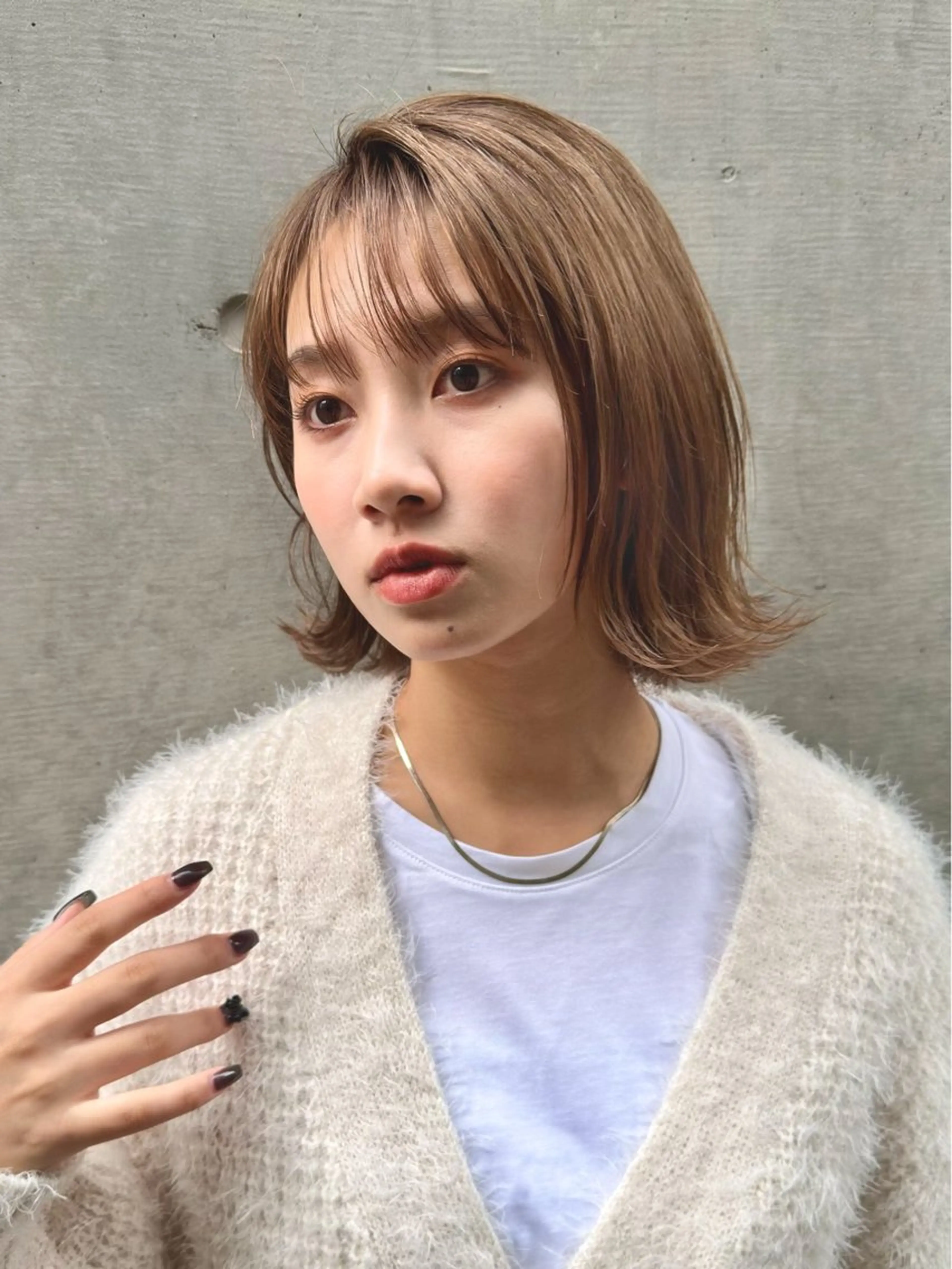 ショート 切りっぱなしボブ ボブ 外ハネヘア カット ヘアカラー トリートメント ヘッドスパ レイヤーボブ/ 髪質改善/佐々木駿弥のヘアスタイル