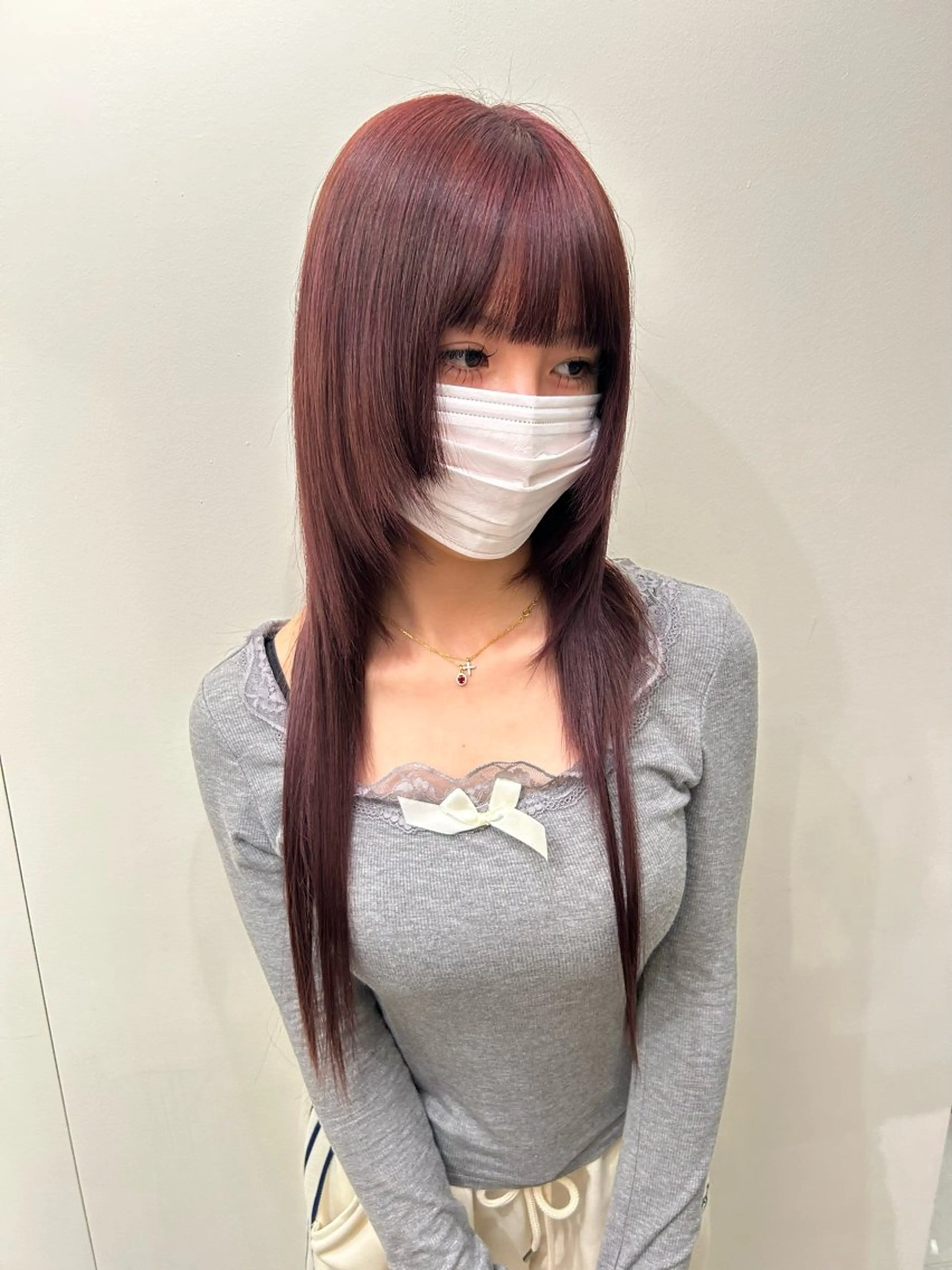 ロング カラー ラベンダーカラー ピンクカラー ピンクラベンダー トリートメント 透明感似合わせカラー 🍀あかり🍀のヘアスタイル