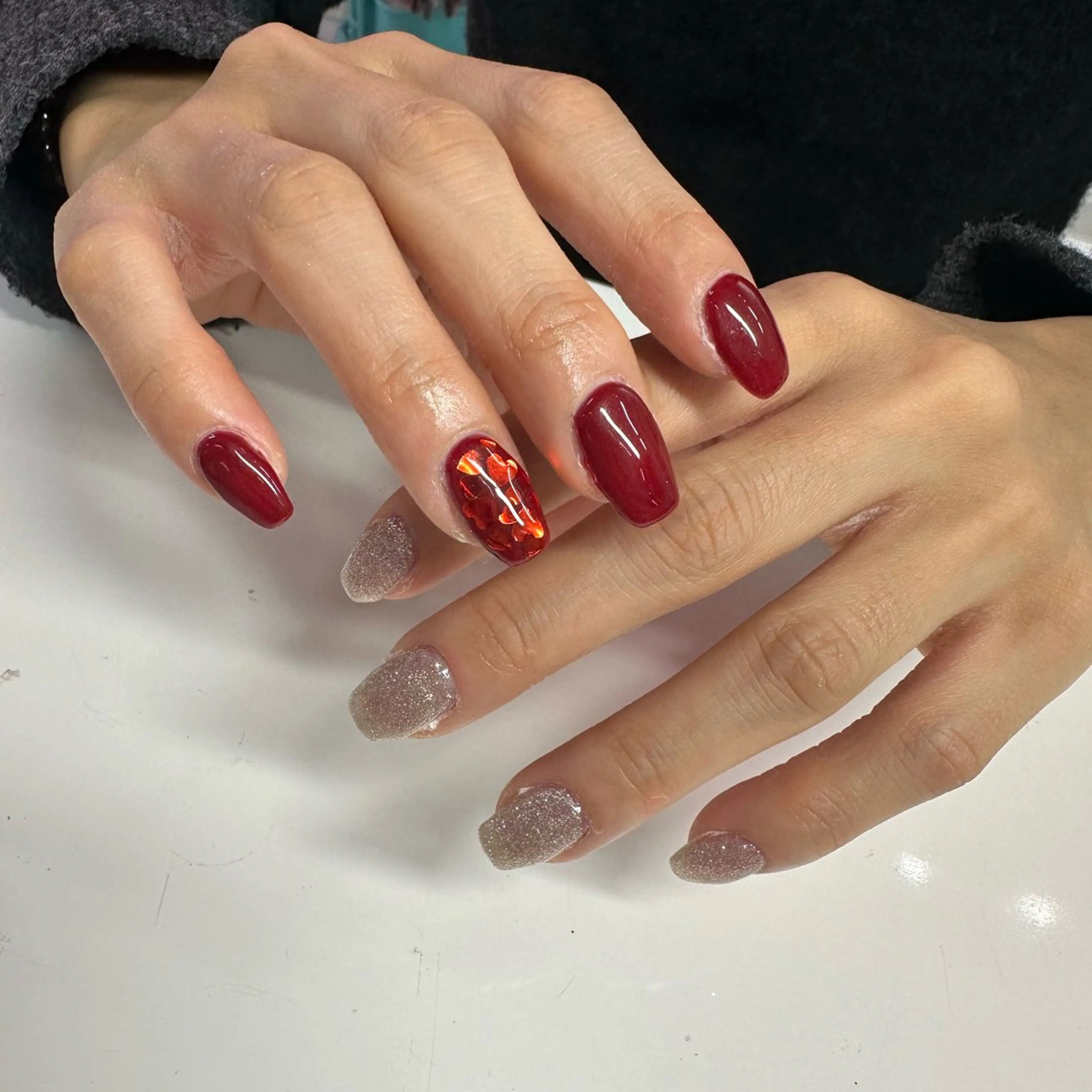 ネイル バレンタイン ハンドネイル WOLTOKYO渋谷 yunaのネイルデザイン