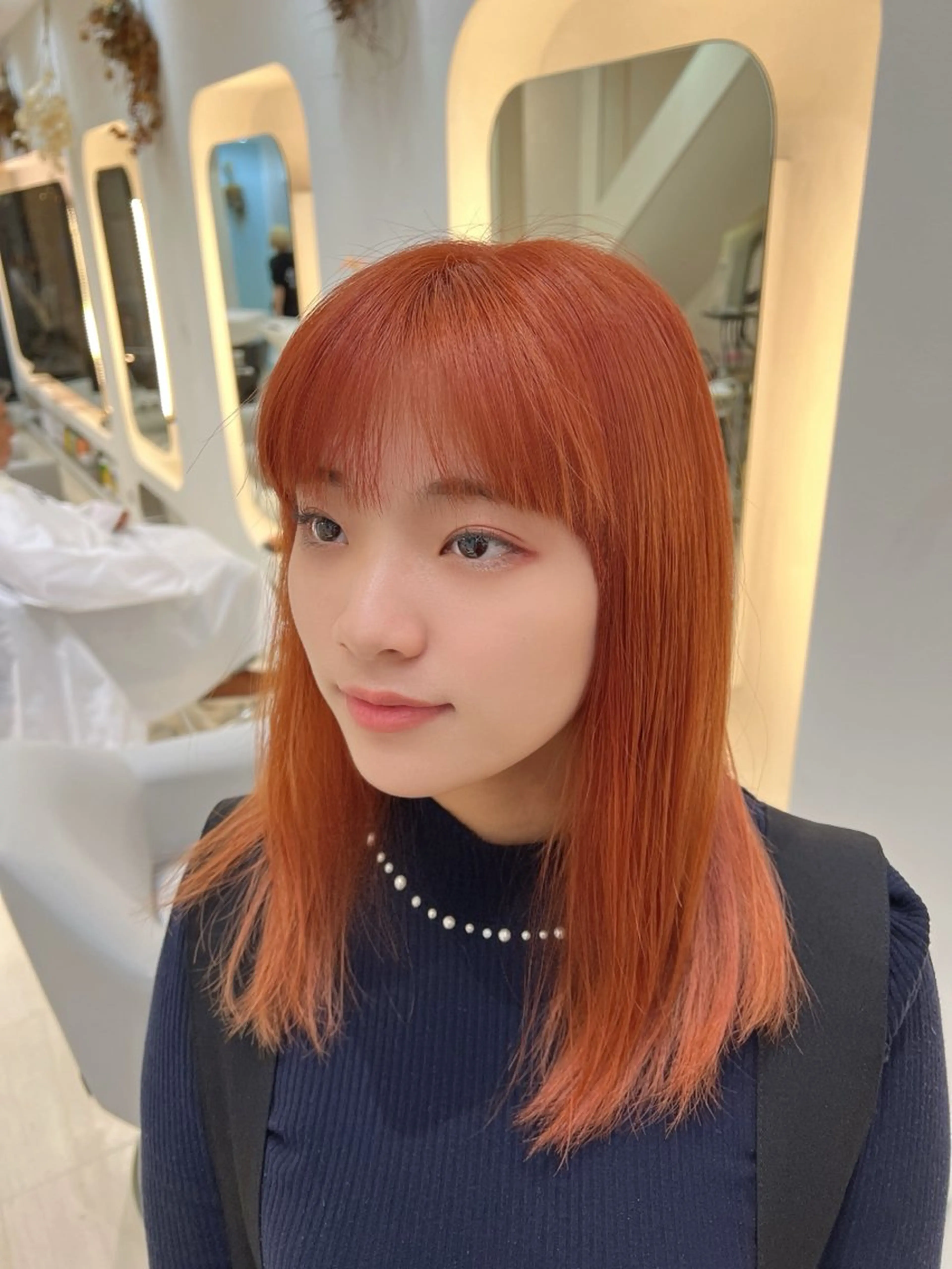 ミディアム ヘアカラー 堀井 凌平のヘアスタイル