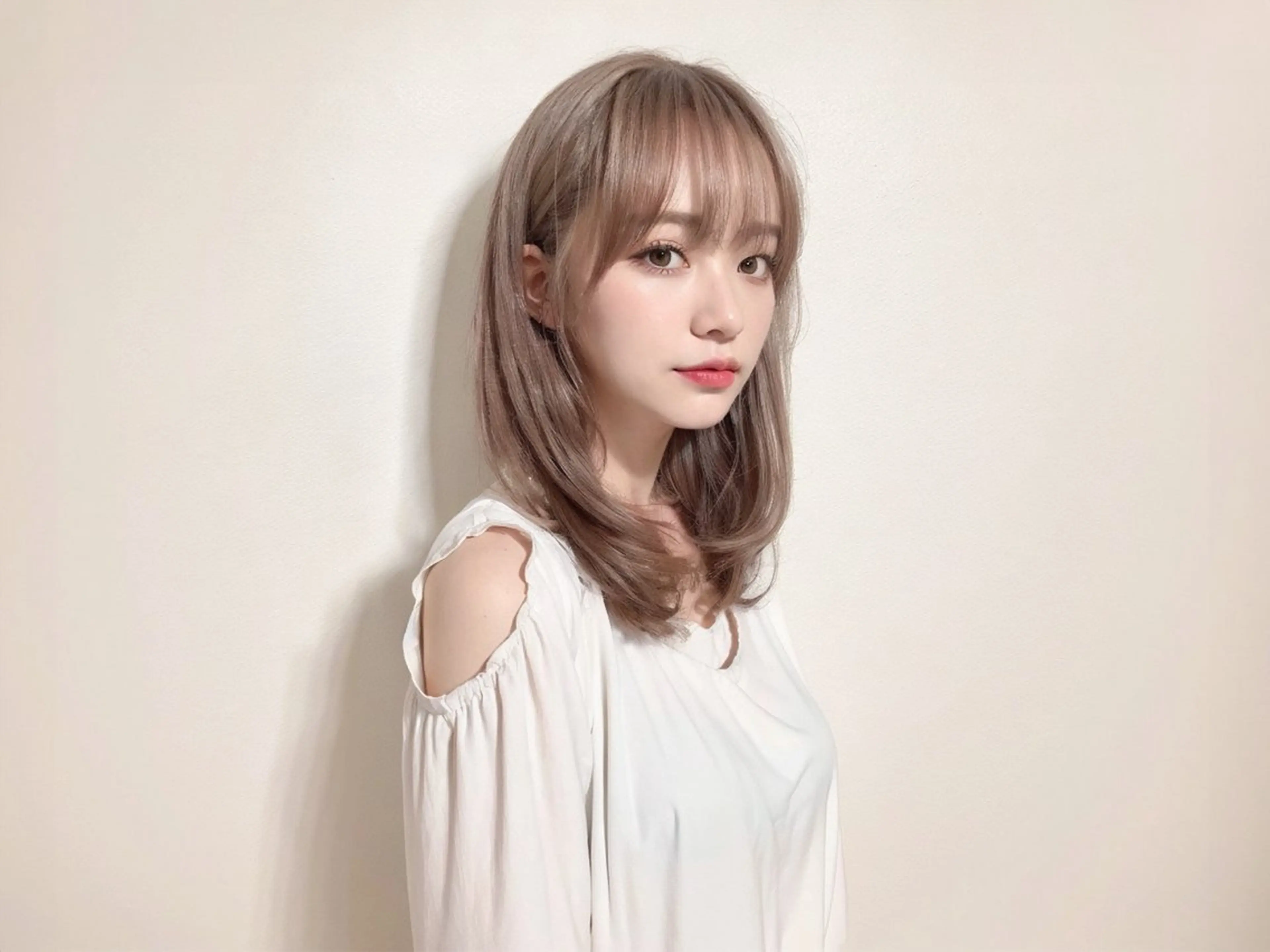 セミロング レイヤーカット ヘアカラー 韓国ヘア/レイヤー 🇰🇷/艶髪/長橋のヘアスタイル