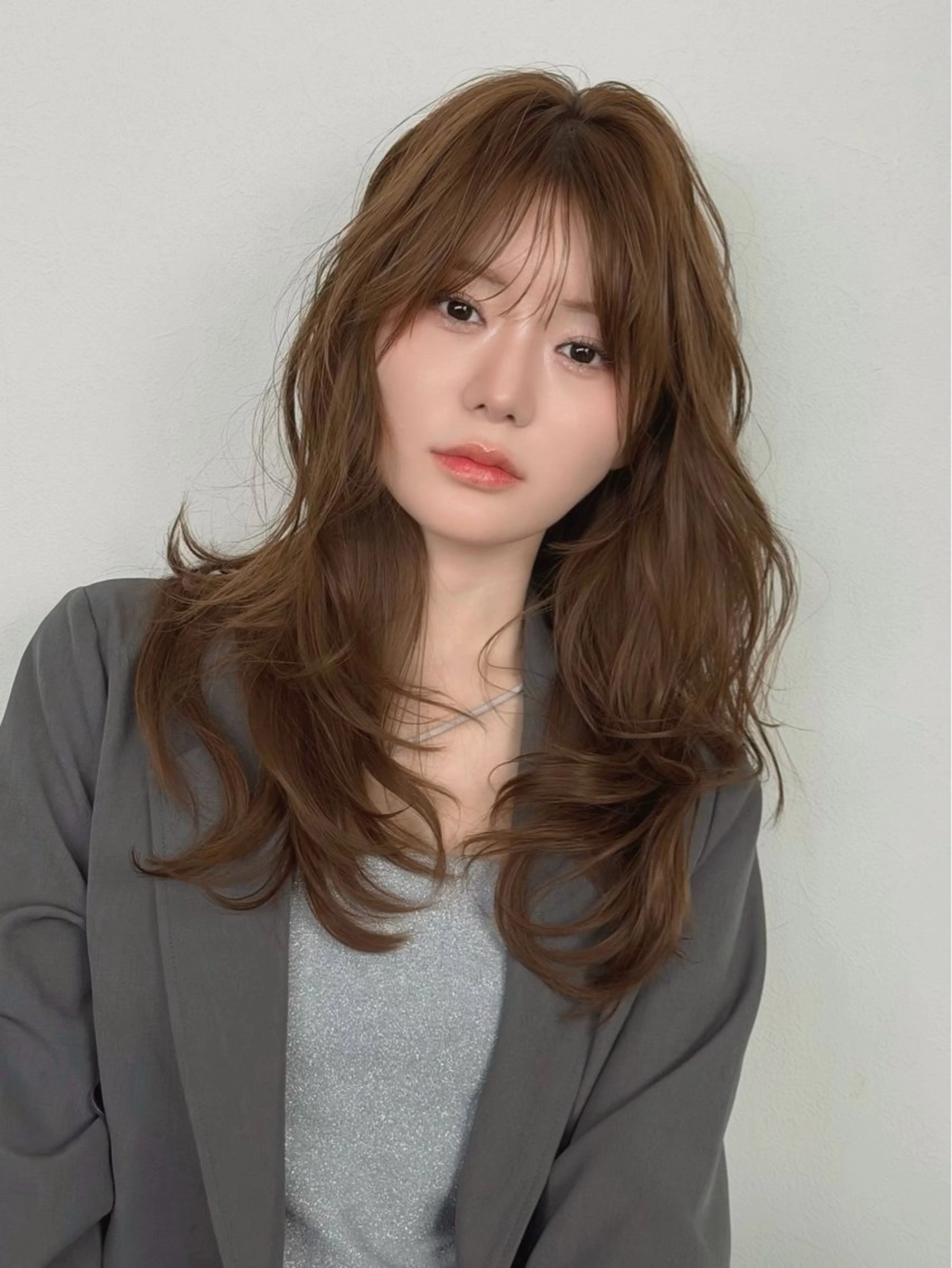 セミロング レイヤーカット カット ヘアカラー トリートメント ✨透明感カラー/縮毛 恵比寿HAYATO✨のヘアスタイル