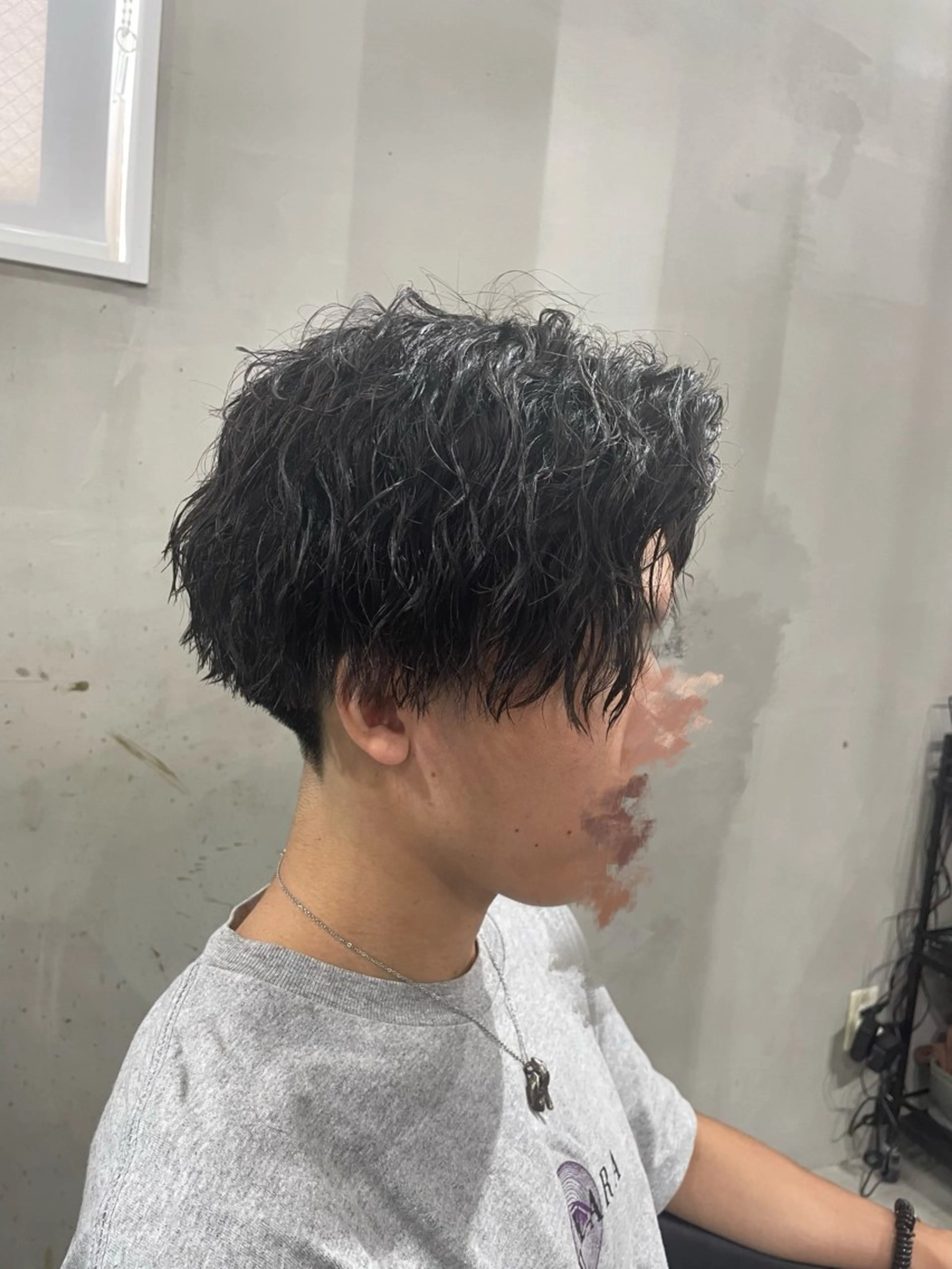 ミディアム パーマ メンズ カット パーマ メンズ特化美容師 /yuumaのヘアスタイル