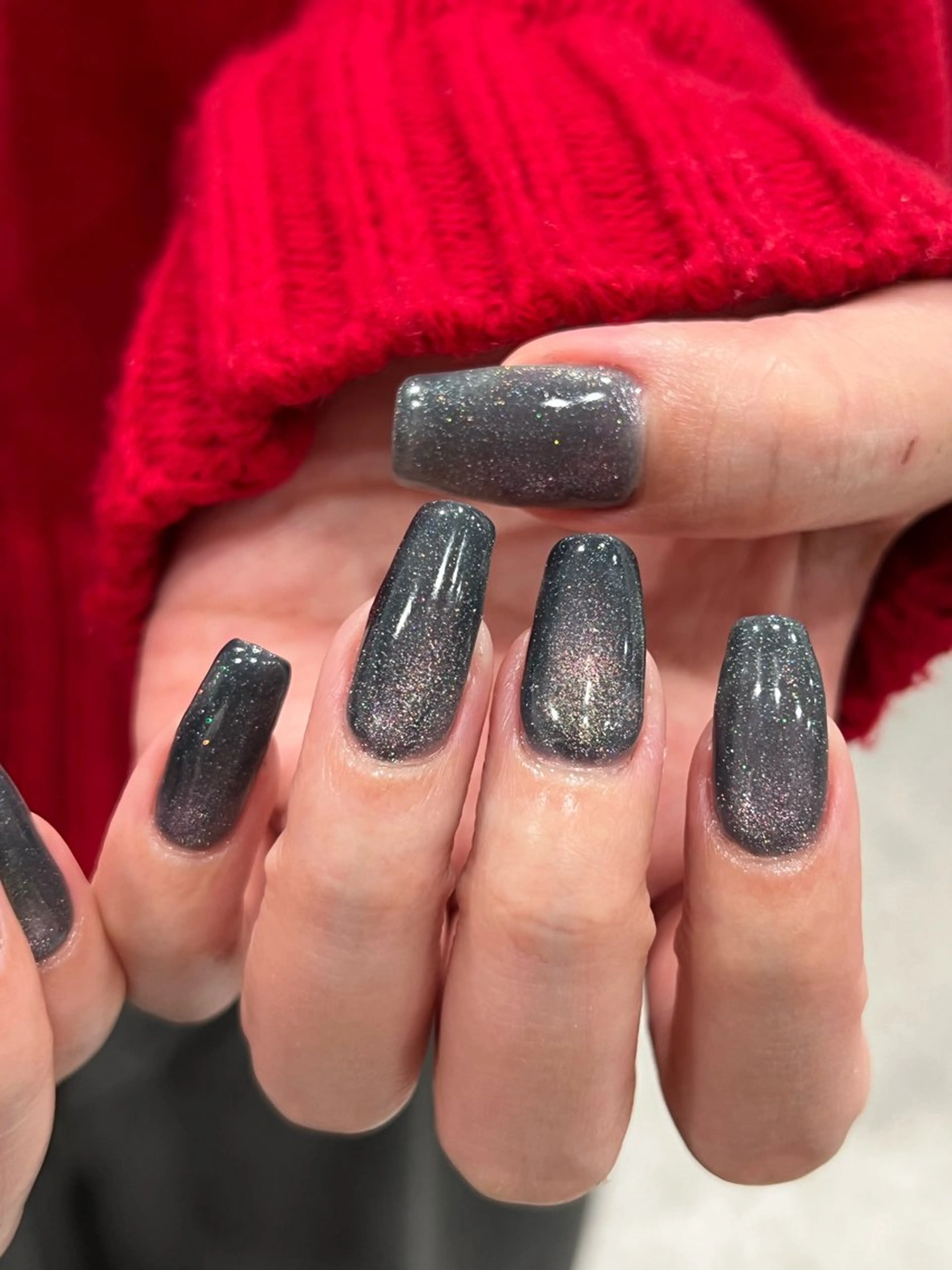 ネイル マグネットネイル マグネットワンカラー ワンカラーネイル J.O.NAILS所属・📍銀座 💅🏼yuriのネイルデザイン