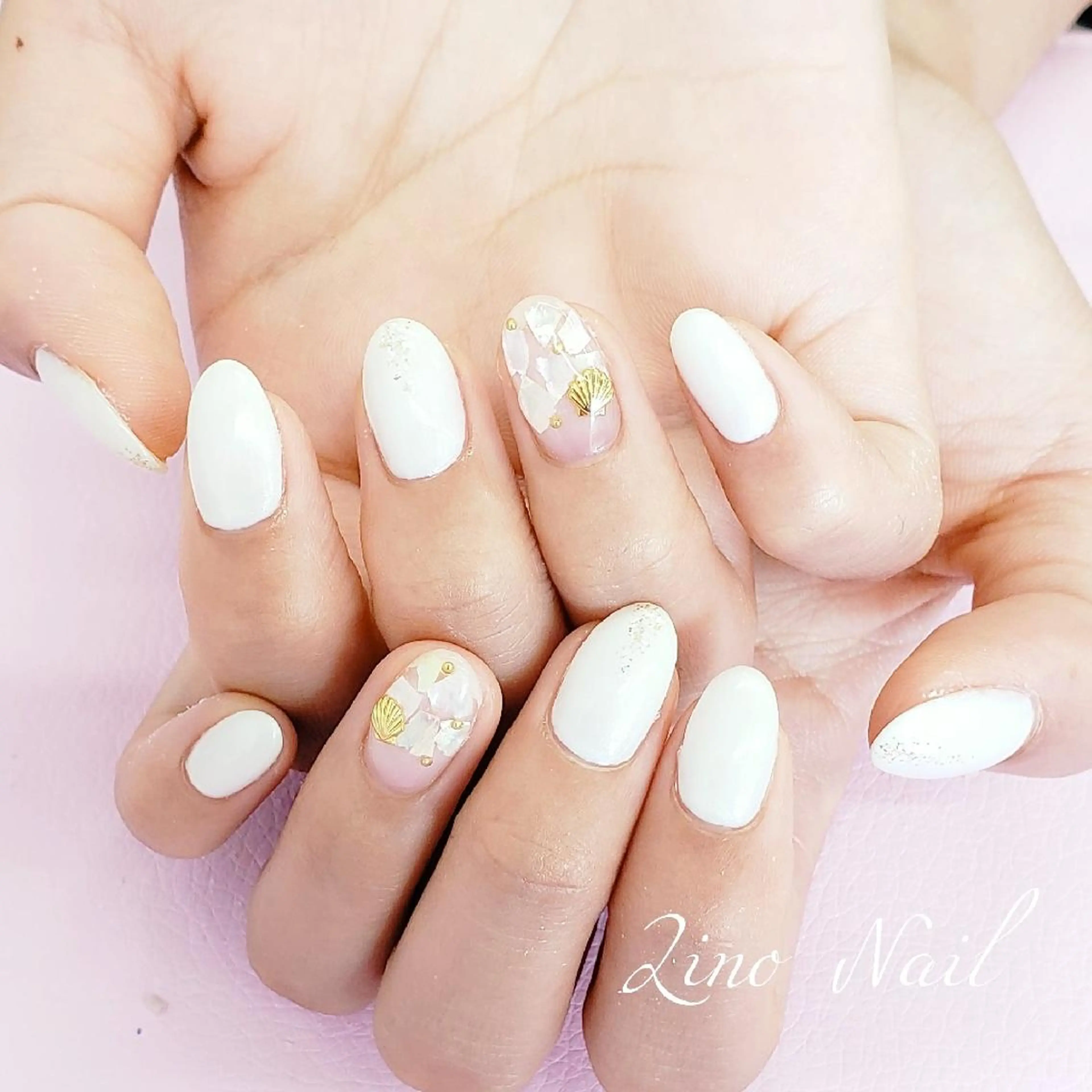 ネイル ジェルネイル キラキラネイル ニュアンスネイル パラジェル シンプルネイル Lino Nailのネイルデザイン
