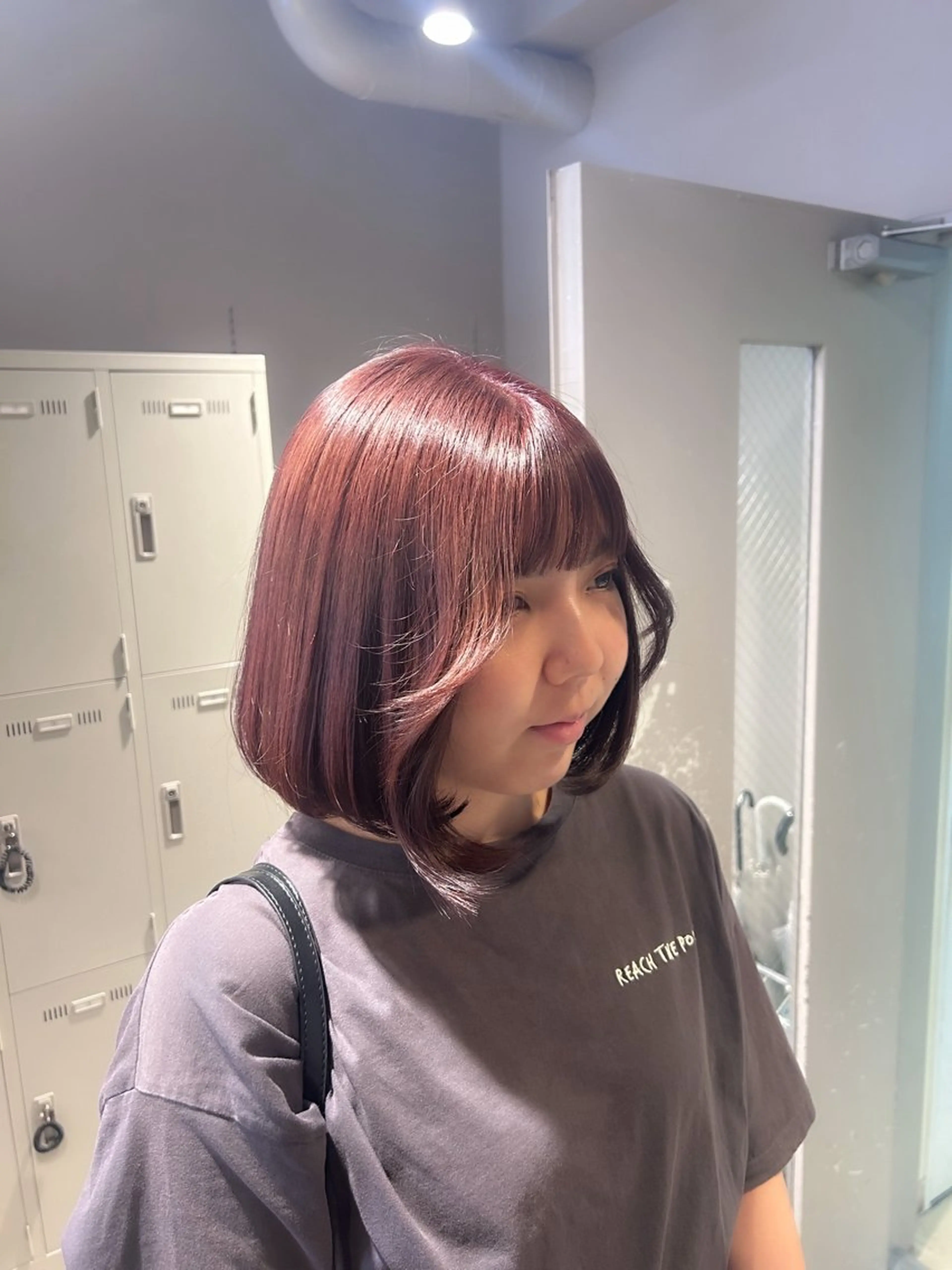 ミディアム カラー パーマ ヘアアレンジ メンズ キッズ ブリーチなしカラー/ ブラウン/レイヤーのヘアスタイル