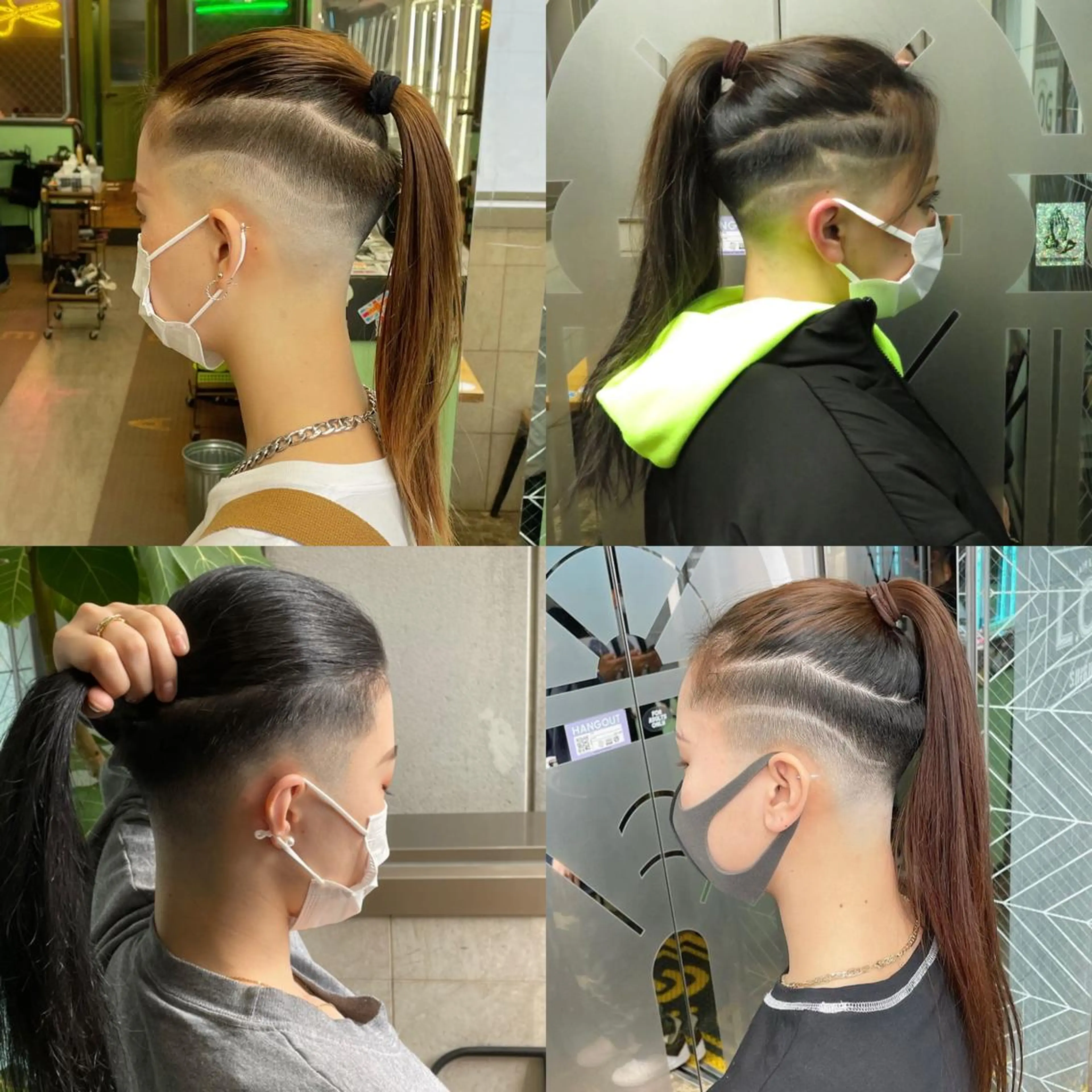 セミロング メンズ フェードカット スキンフェード カット Le'a所属・渋谷/フェード/ 國分 翔のヘアスタイル