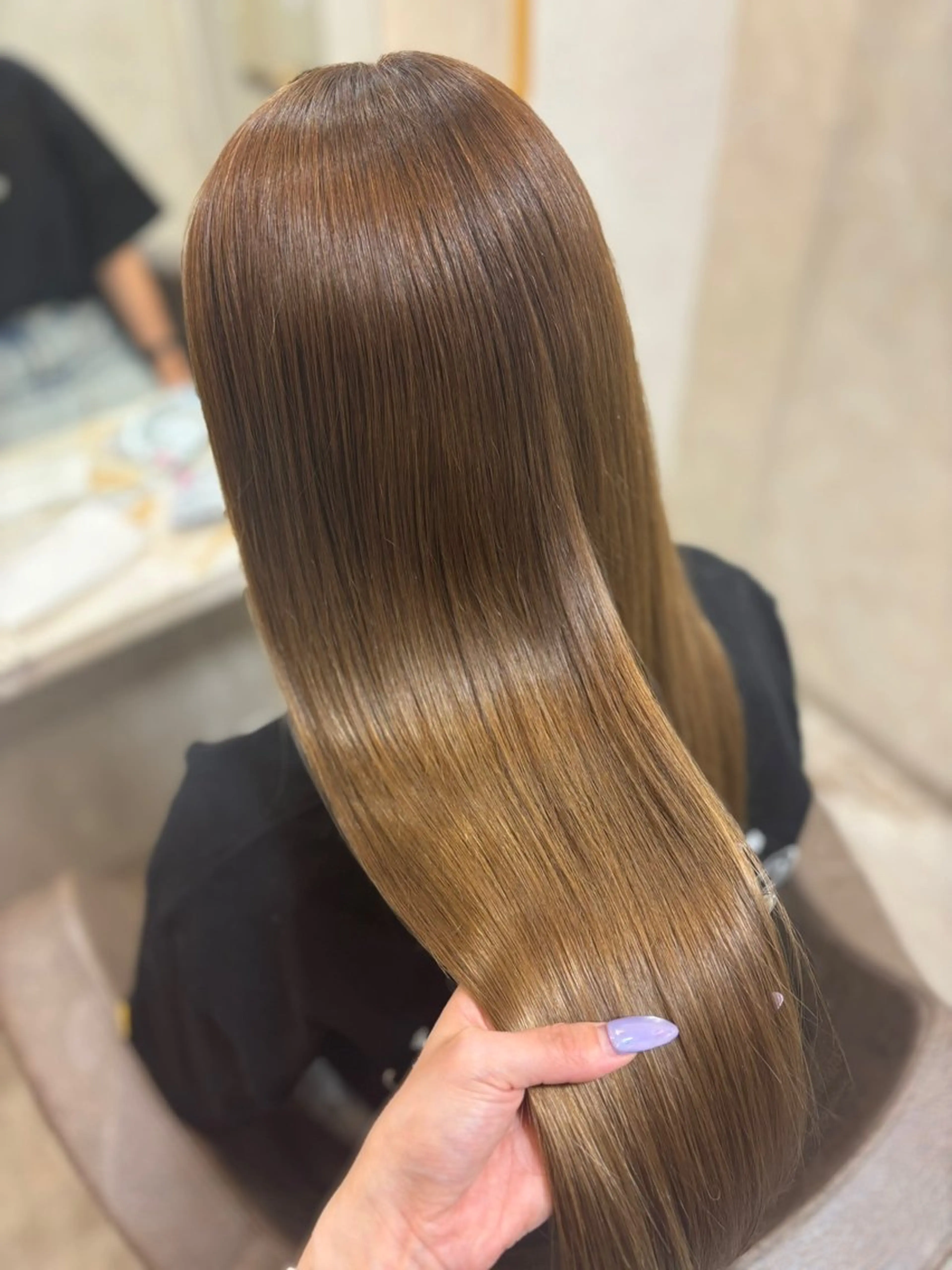 ロング カラー トリートメント ヘアカラー トリートメント アンククロス池袋北口所属・韓国ヘア♡髪質改善♡ エクステ♡YUKIのヘアスタイル