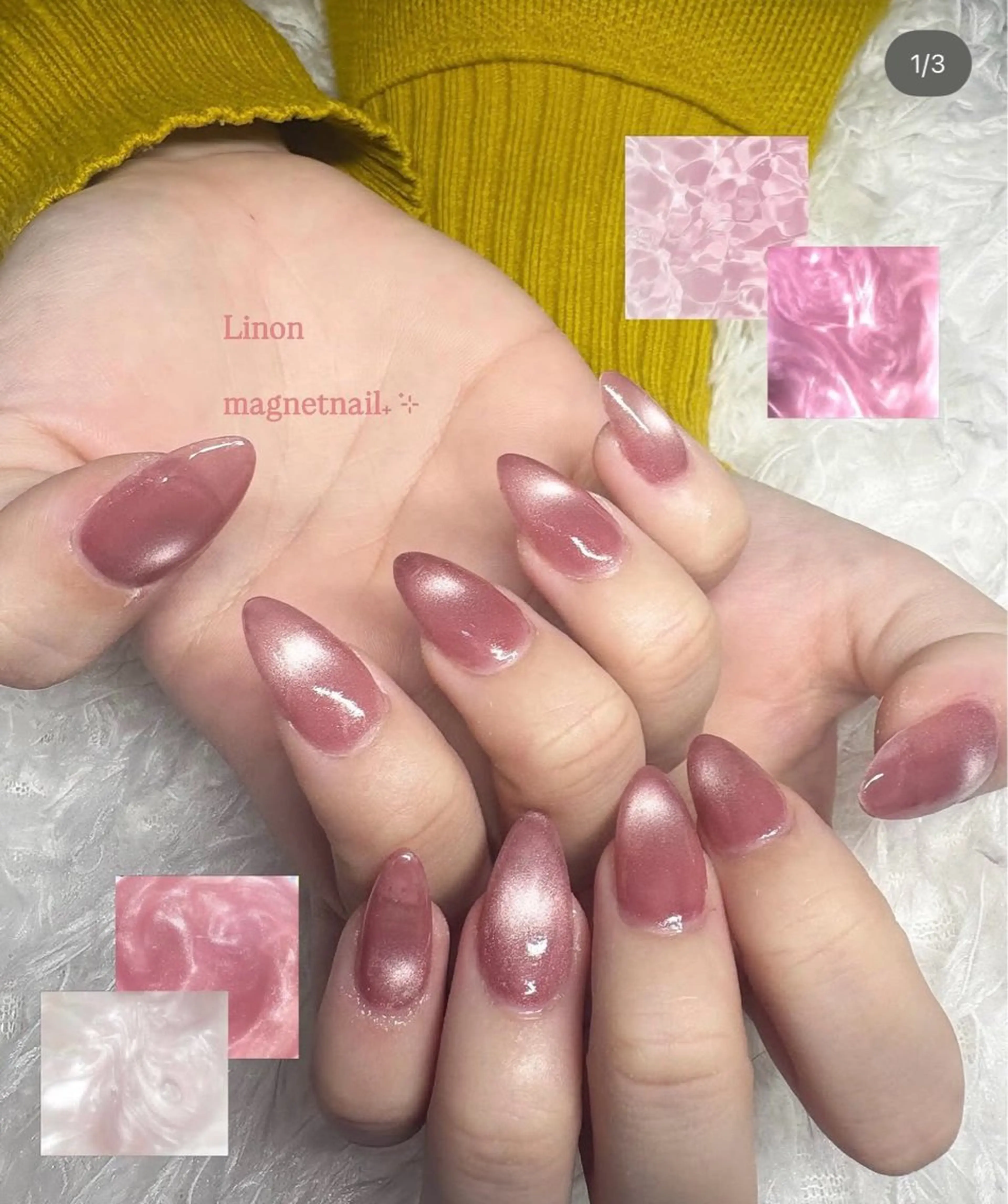 ネイル マグネットネイル ハンドネイル linon所属・linon.neil リノンネイルのネイルデザイン