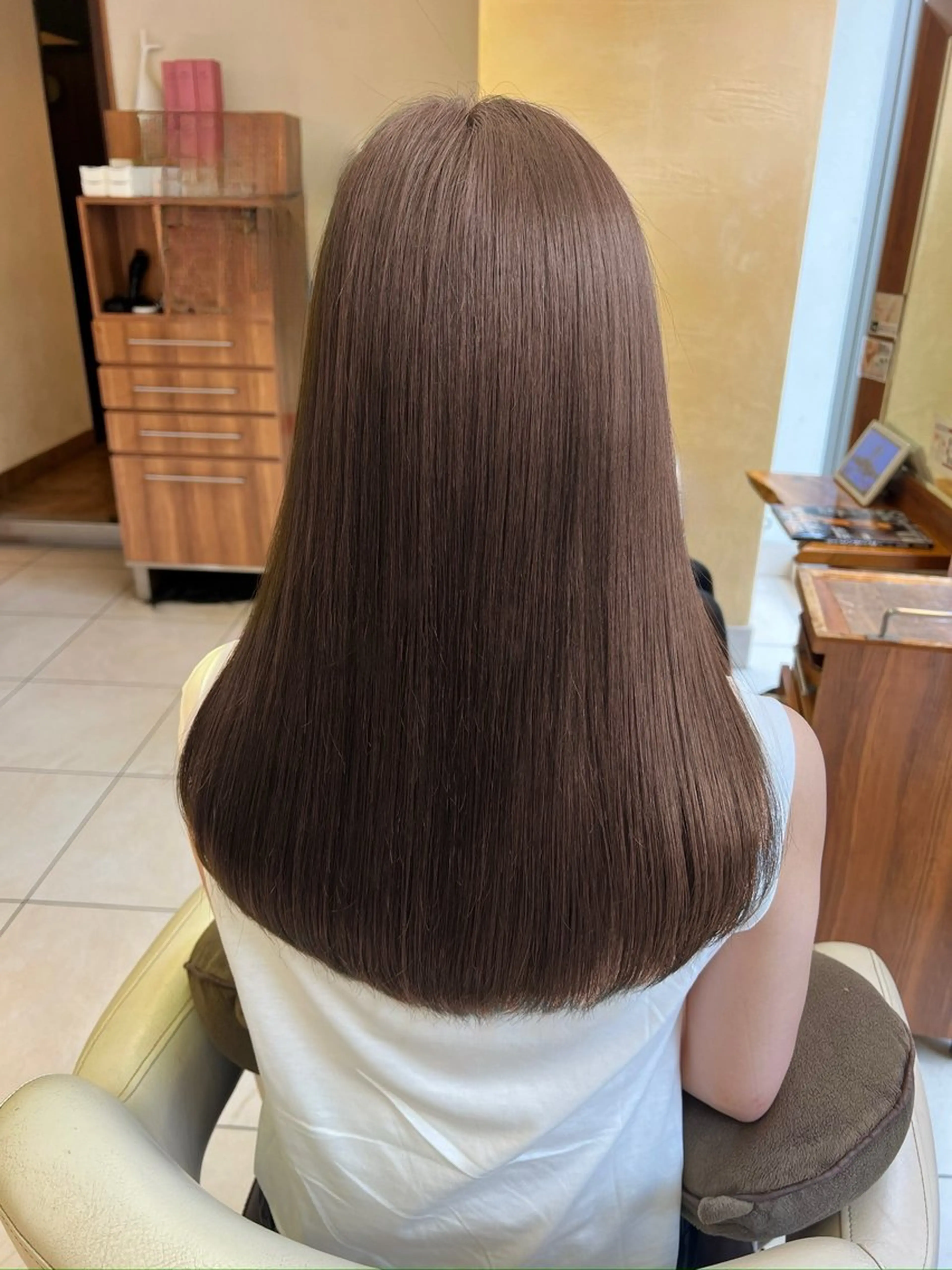 ロング カラー 髪質改善 カット ヘアカラー トリートメント FAHREN-PURE所属・韓国ヘアカラーパーマ 遠藤のヘアスタイル