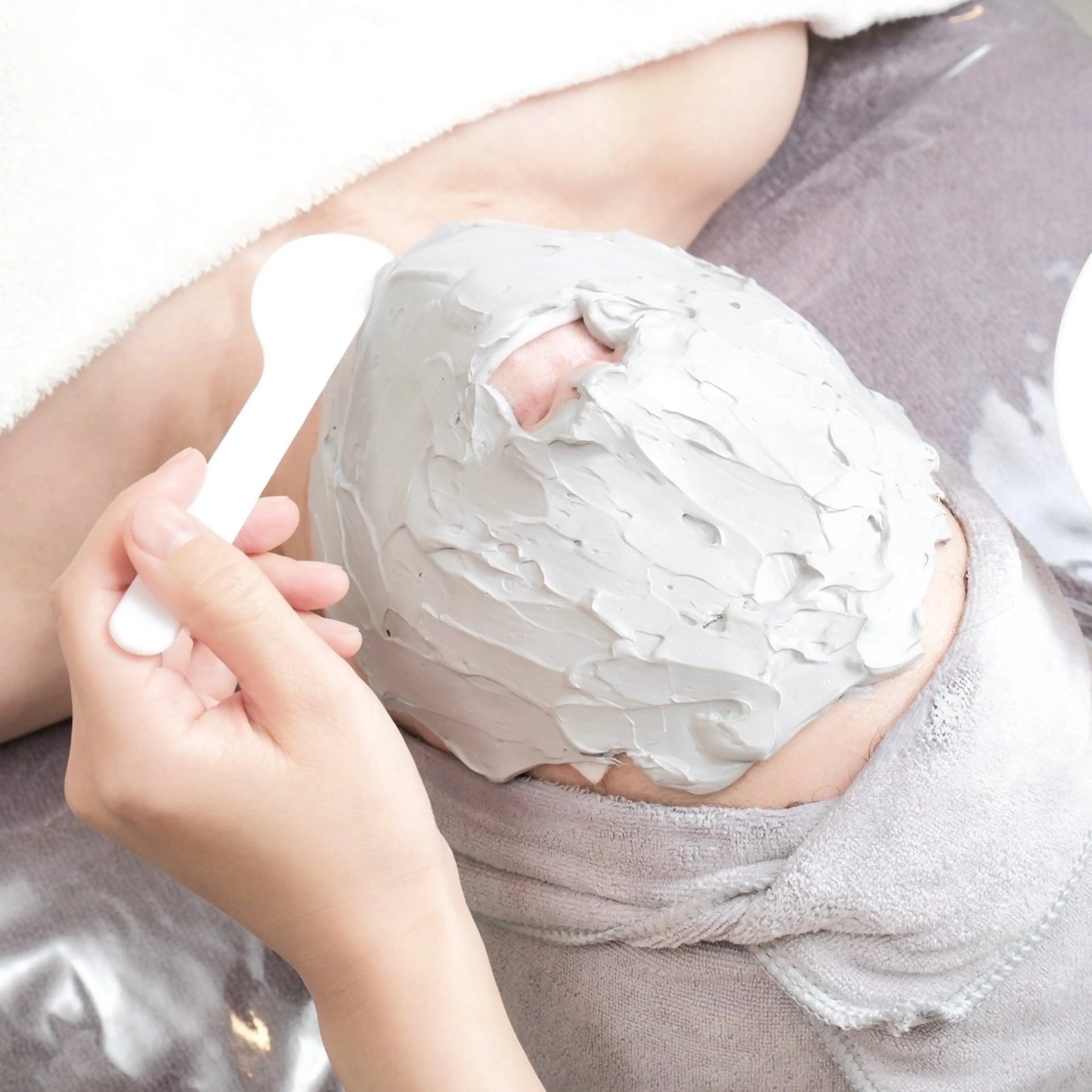 🩵🤍クレイミートリートメント🤍🩵ミネラルたっぷりの泥パックセラピー◎肌トラブル/毛穴/赤み/リラクゼーションの写真